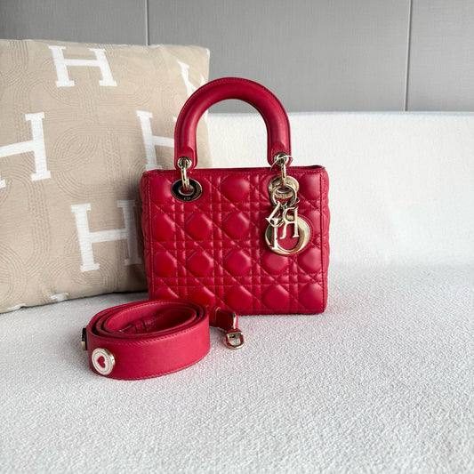 Dior - Lady Dior - Leather - Red - (mini)