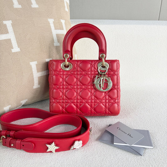 Dior - Lady Dior - Leather - Red - (mini)