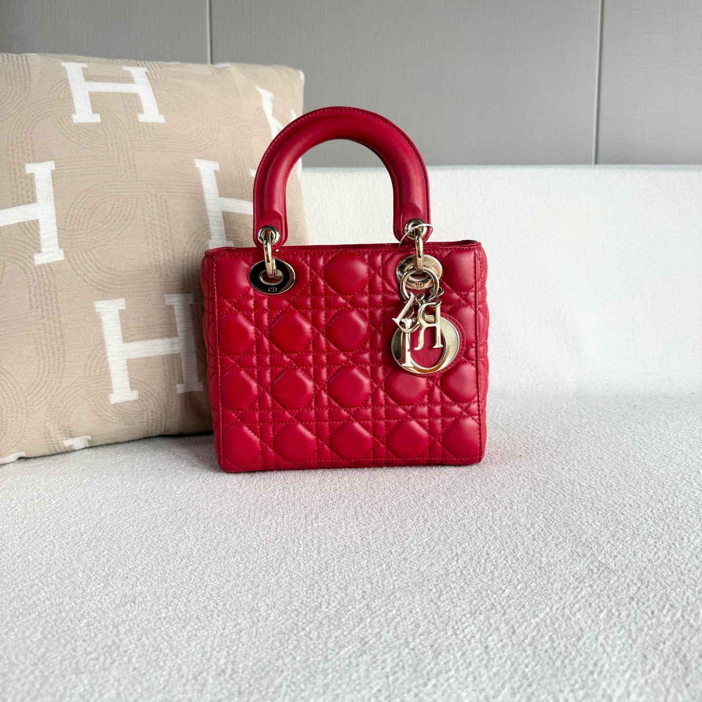 Dior - Lady Dior - Leather - Red - (mini)