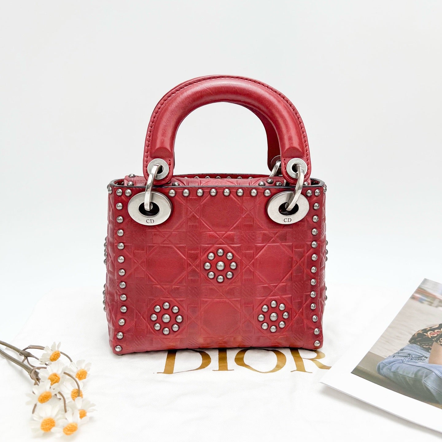 Dior - Lady Dior - Leather - Red - (mini)