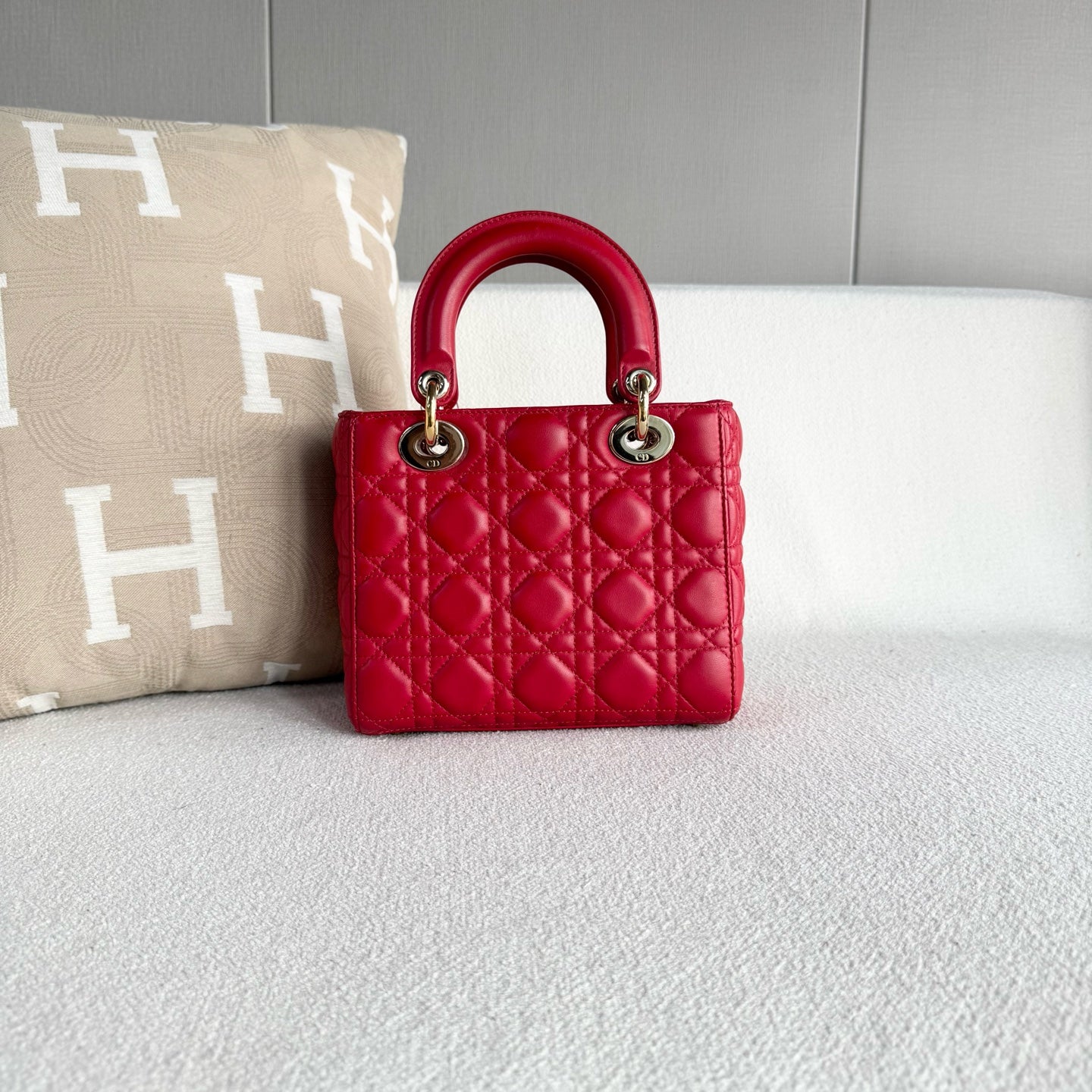 Dior - Lady Dior - Leather - Red - (mini)