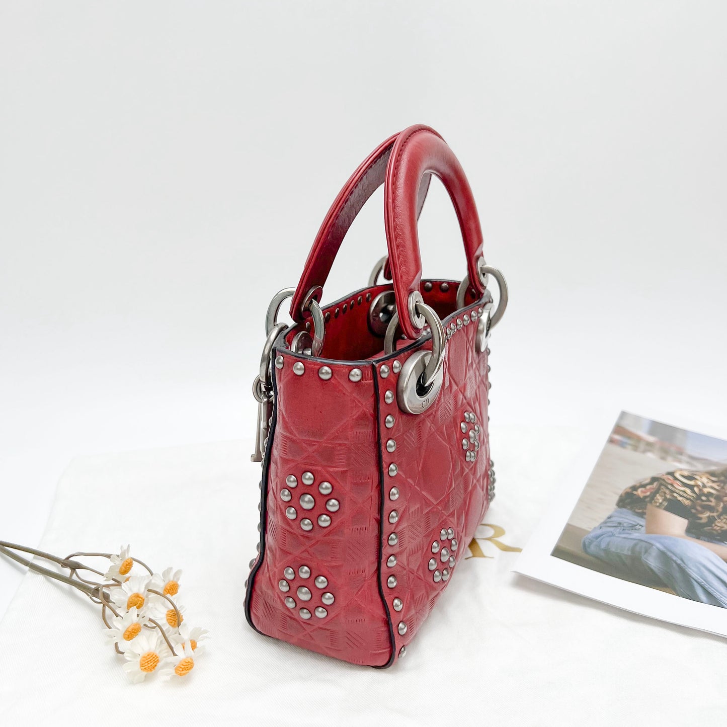 Dior - Lady Dior - Leather - Red - (mini)