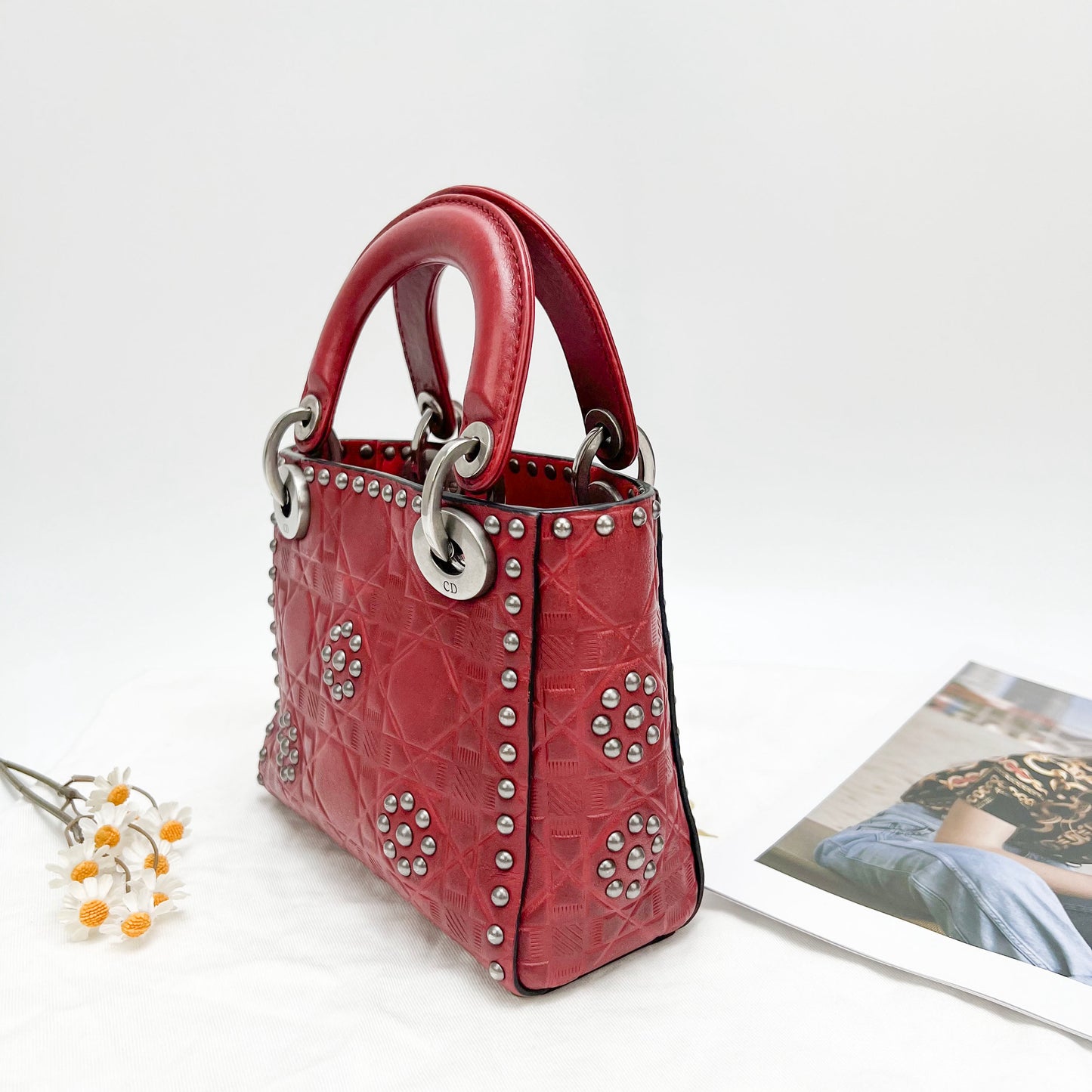 Dior - Lady Dior - Leather - Red - (mini)