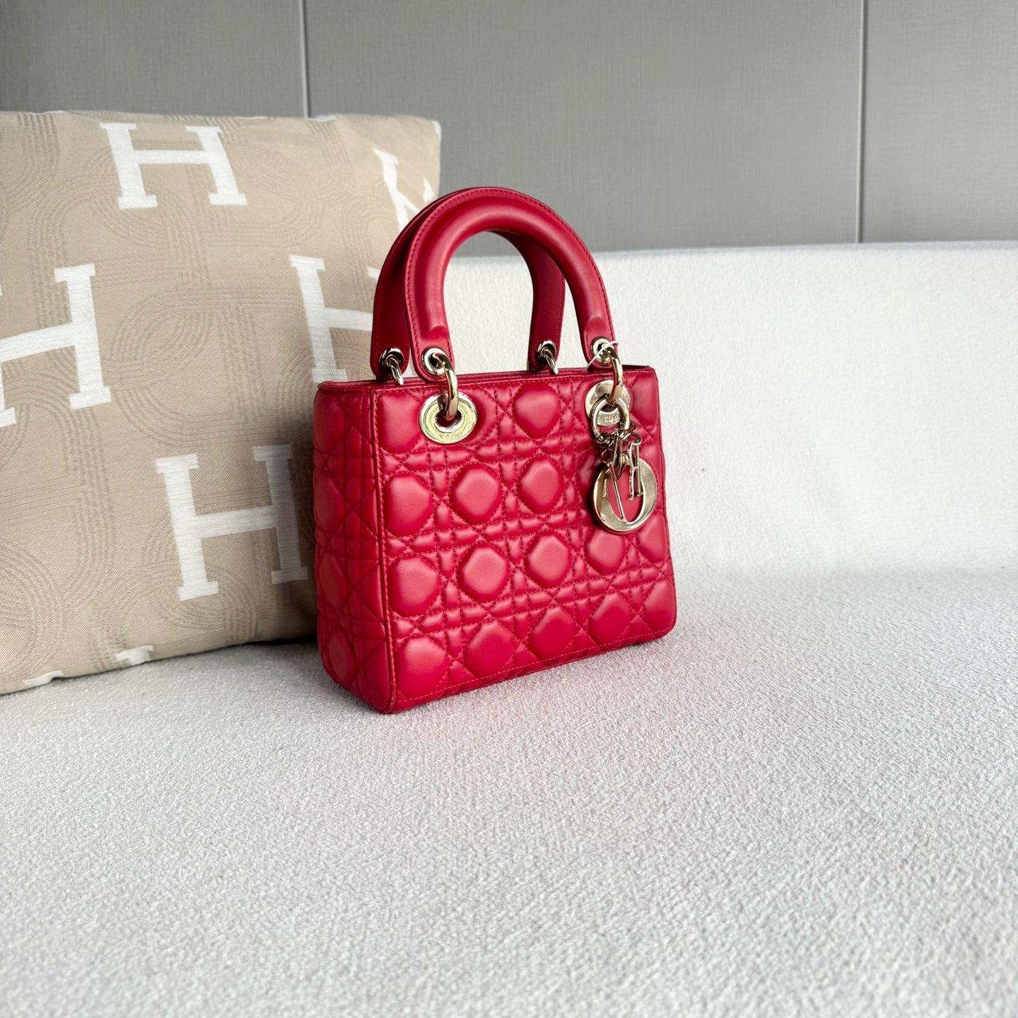 Dior - Lady Dior - Leather - Red - (mini)