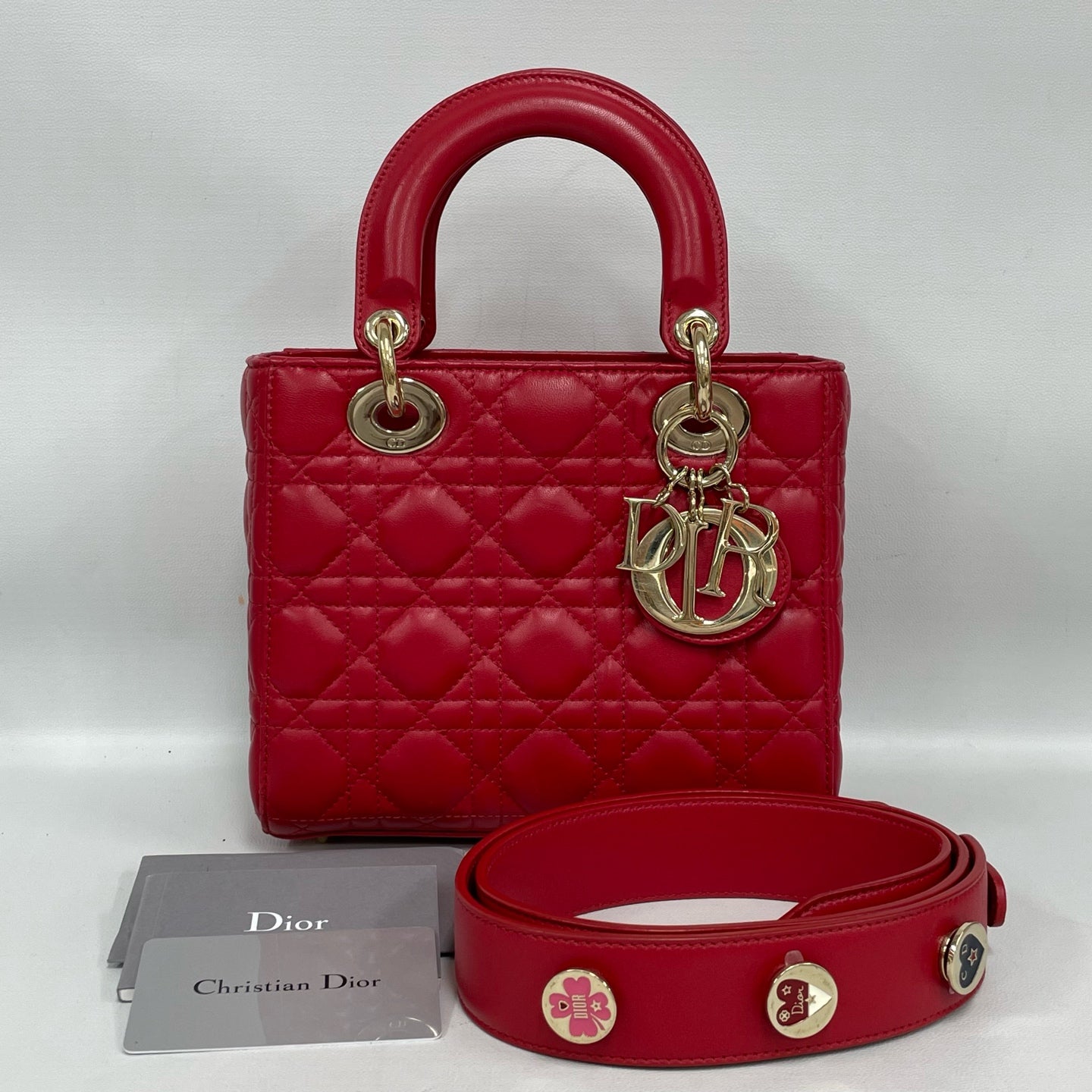Dior - Lady Dior - Leather - Red - (Small)