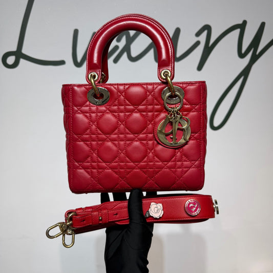 Dior - Lady Dior - Leather - Red - (small)
