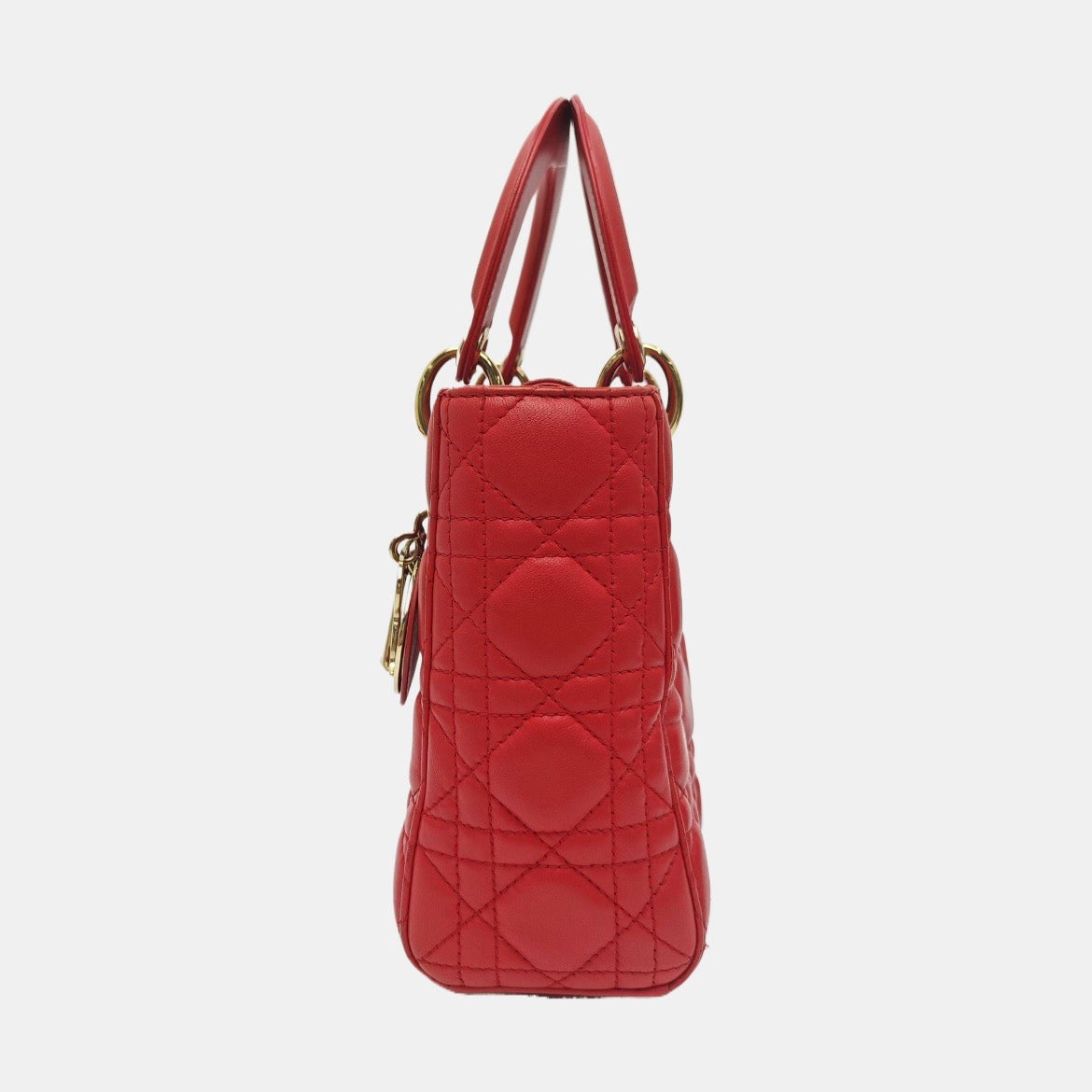 Dior - Lady Dior - Leather - Red - (small)