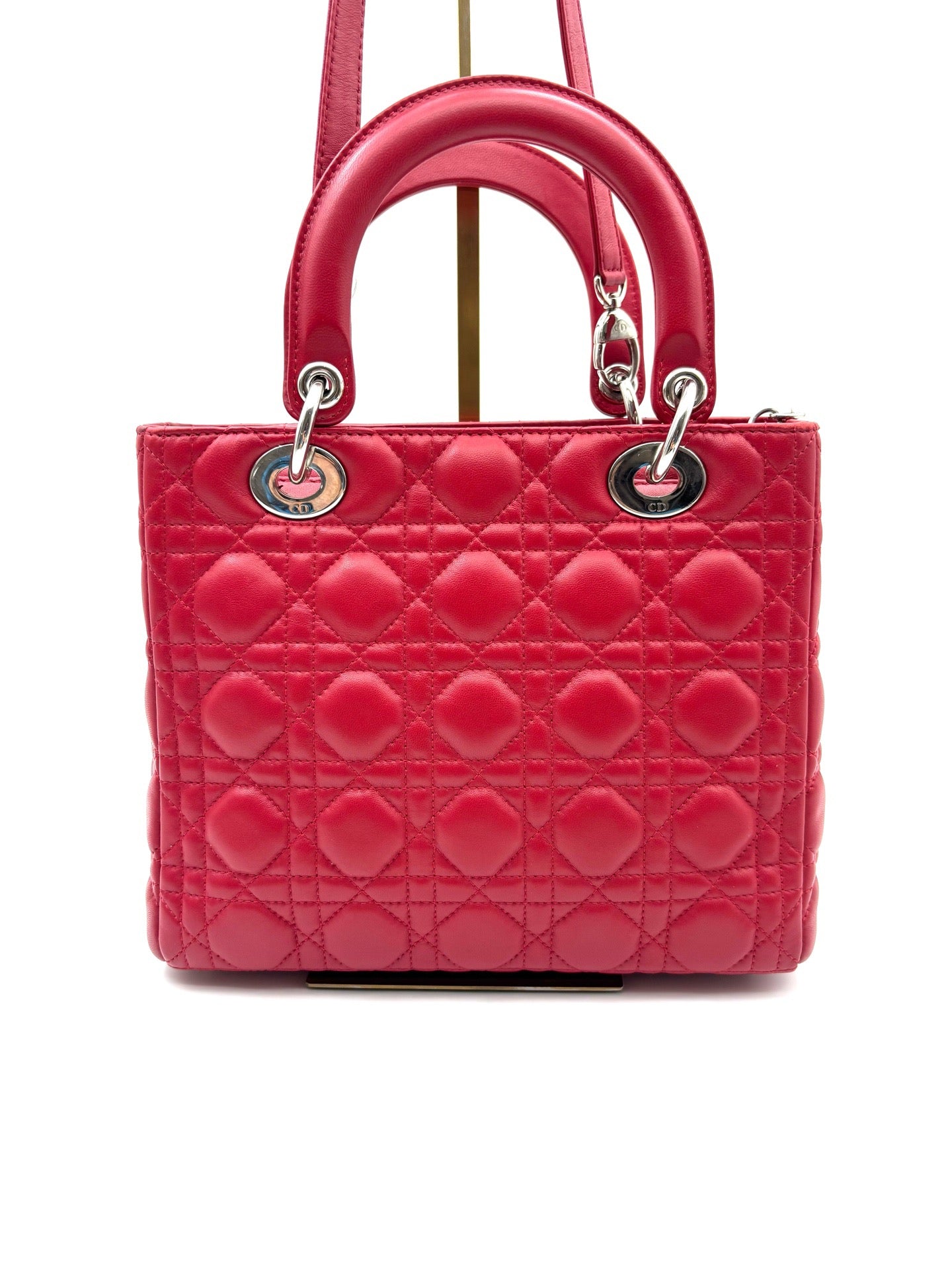 Dior - Lady Dior - Leather - Red - (small)