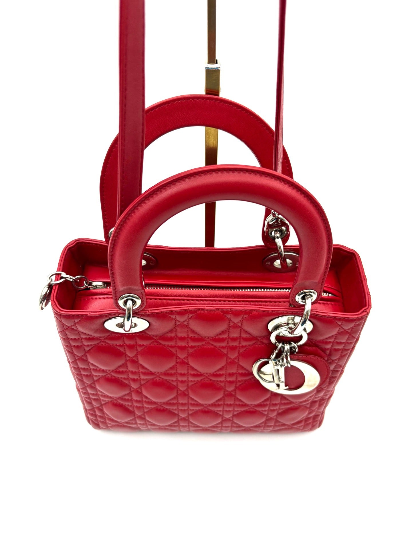 Dior - Lady Dior - Leather - Red - (small)