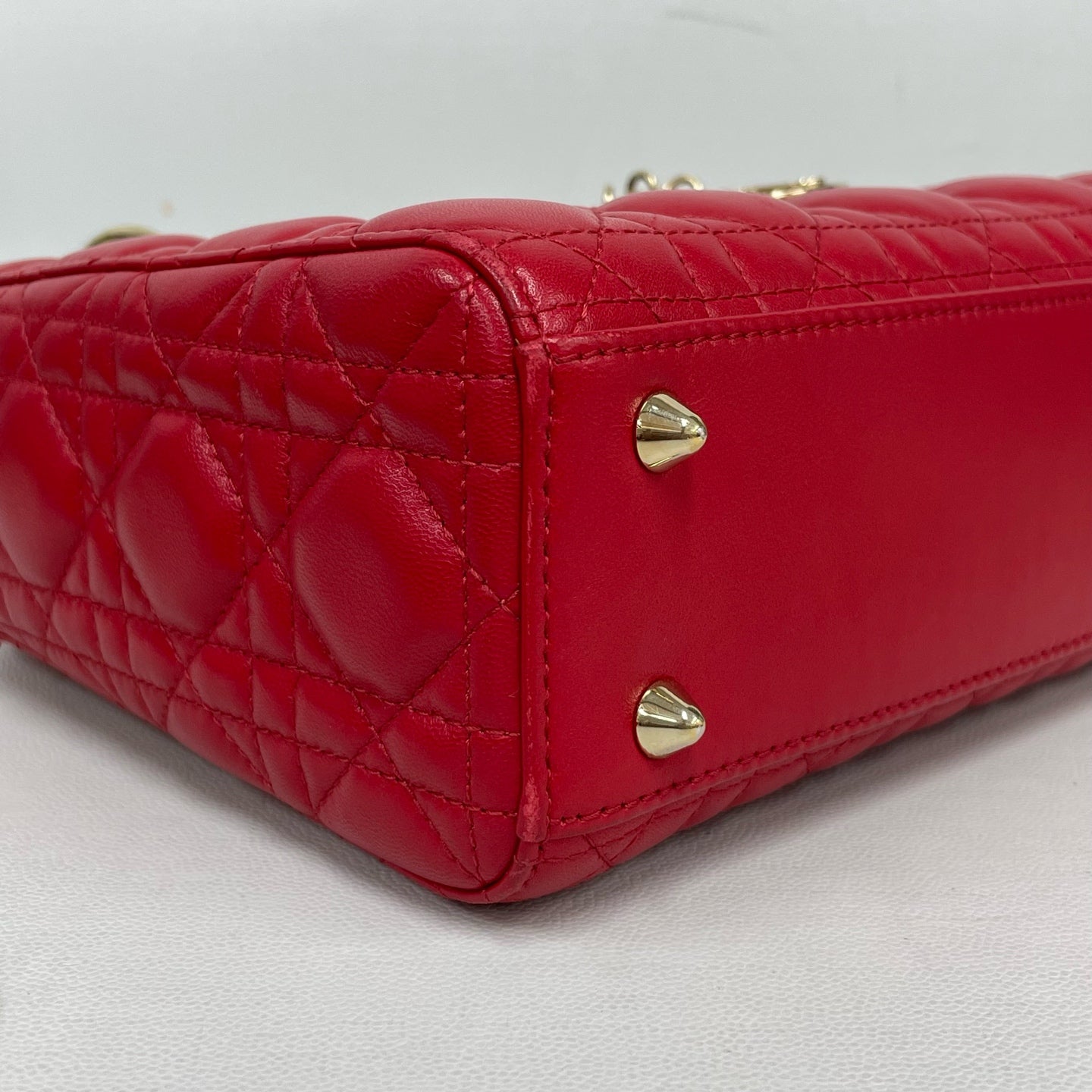 Dior - Lady Dior - Leather - Red - (Small)
