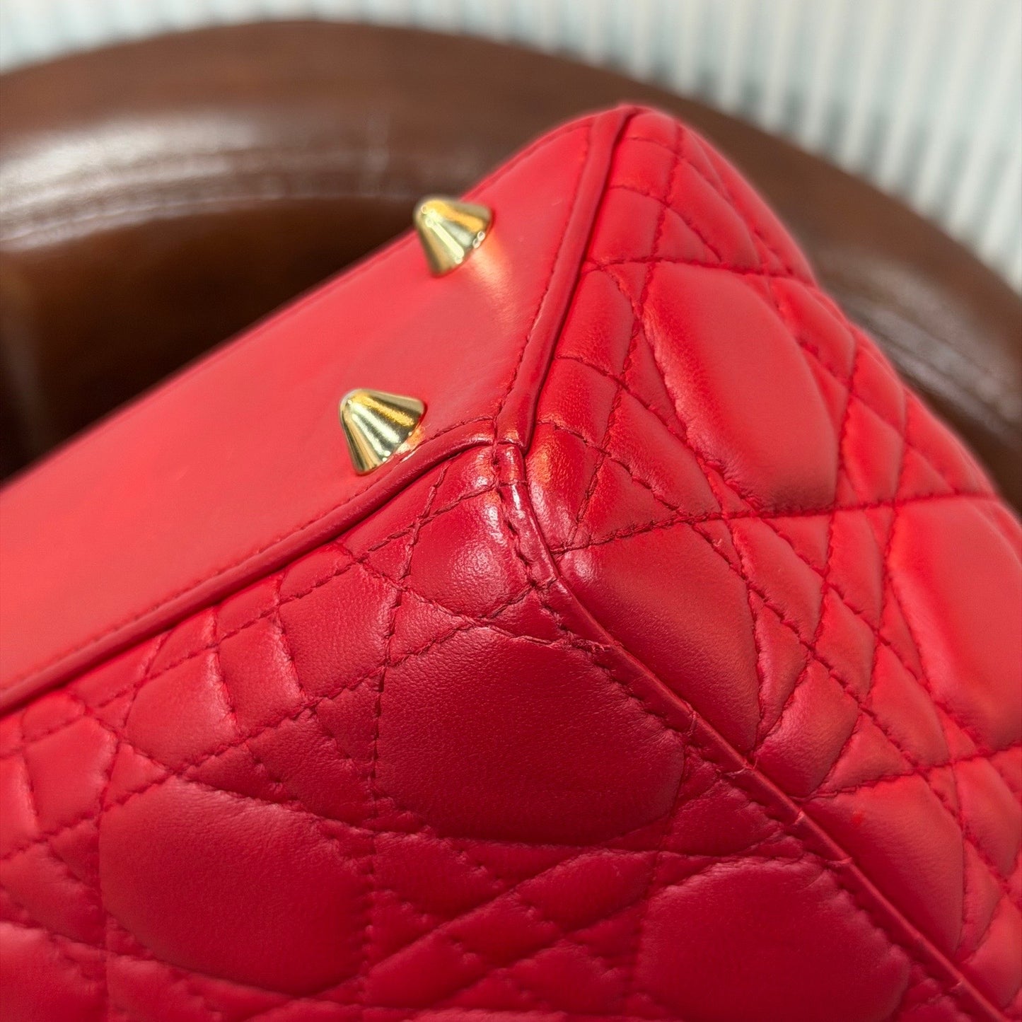 Dior - Lady Dior - Leather - Red - (small)