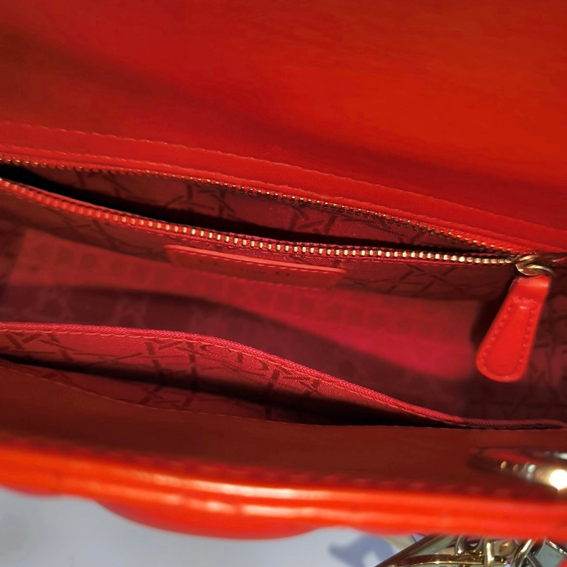 Dior - Lady Dior - Leather - Red - (small)