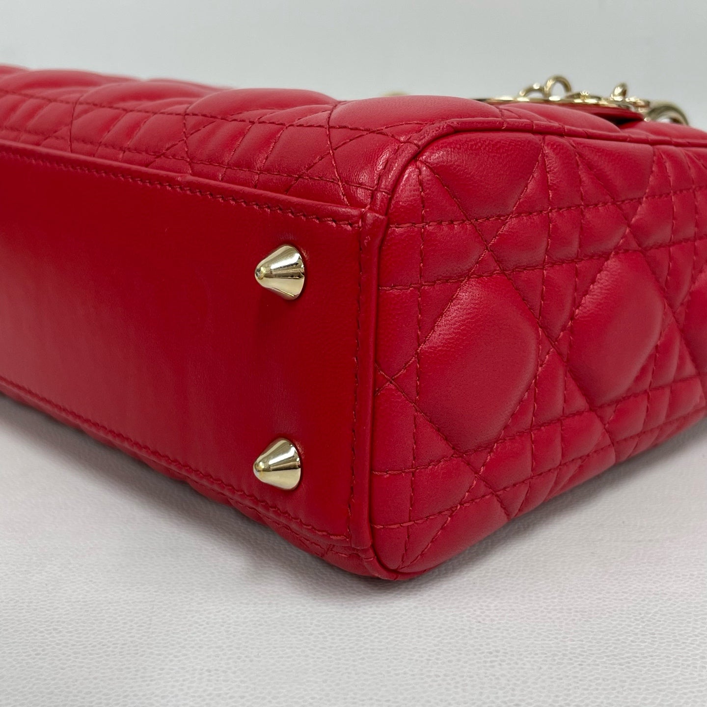 Dior - Lady Dior - Leather - Red - (Small)