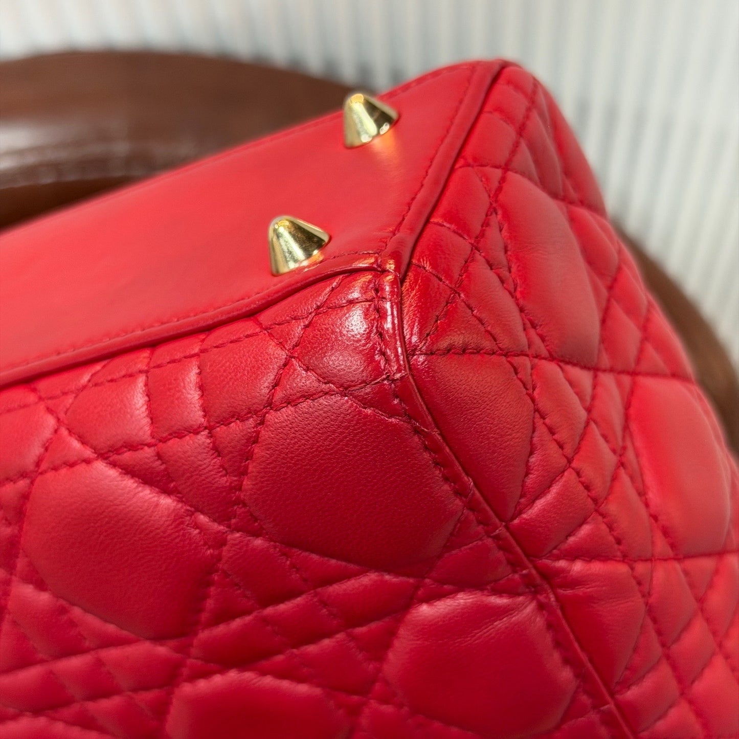 Dior - Lady Dior - Leather - Red - (small)