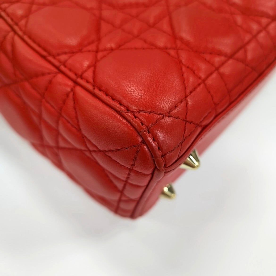 Dior - Lady Dior - Leather - Red - (small)