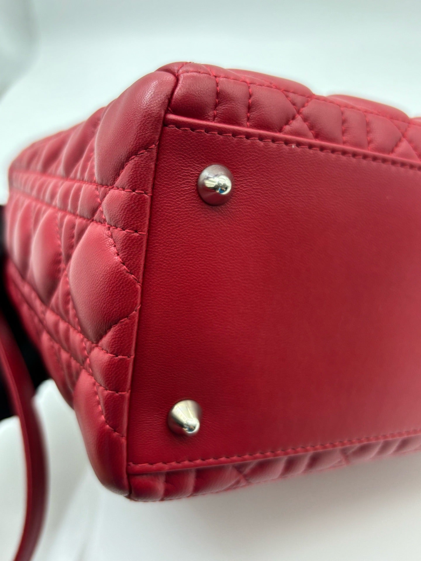 Dior - Lady Dior - Leather - Red - (small)