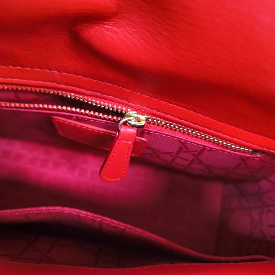 Dior - Lady Dior - Leather - Red - (small)