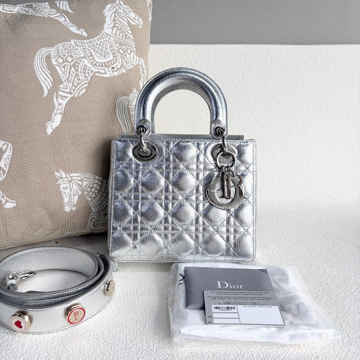Dior - Lady Dior - Leather - Silver - (mini)