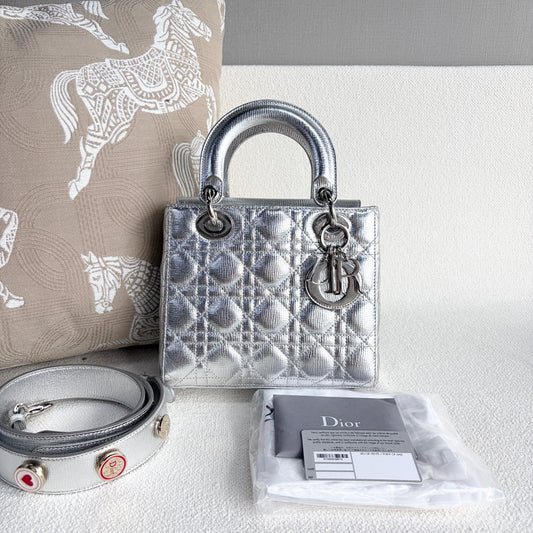 Dior - Lady Dior - Leather - Silver - (mini)