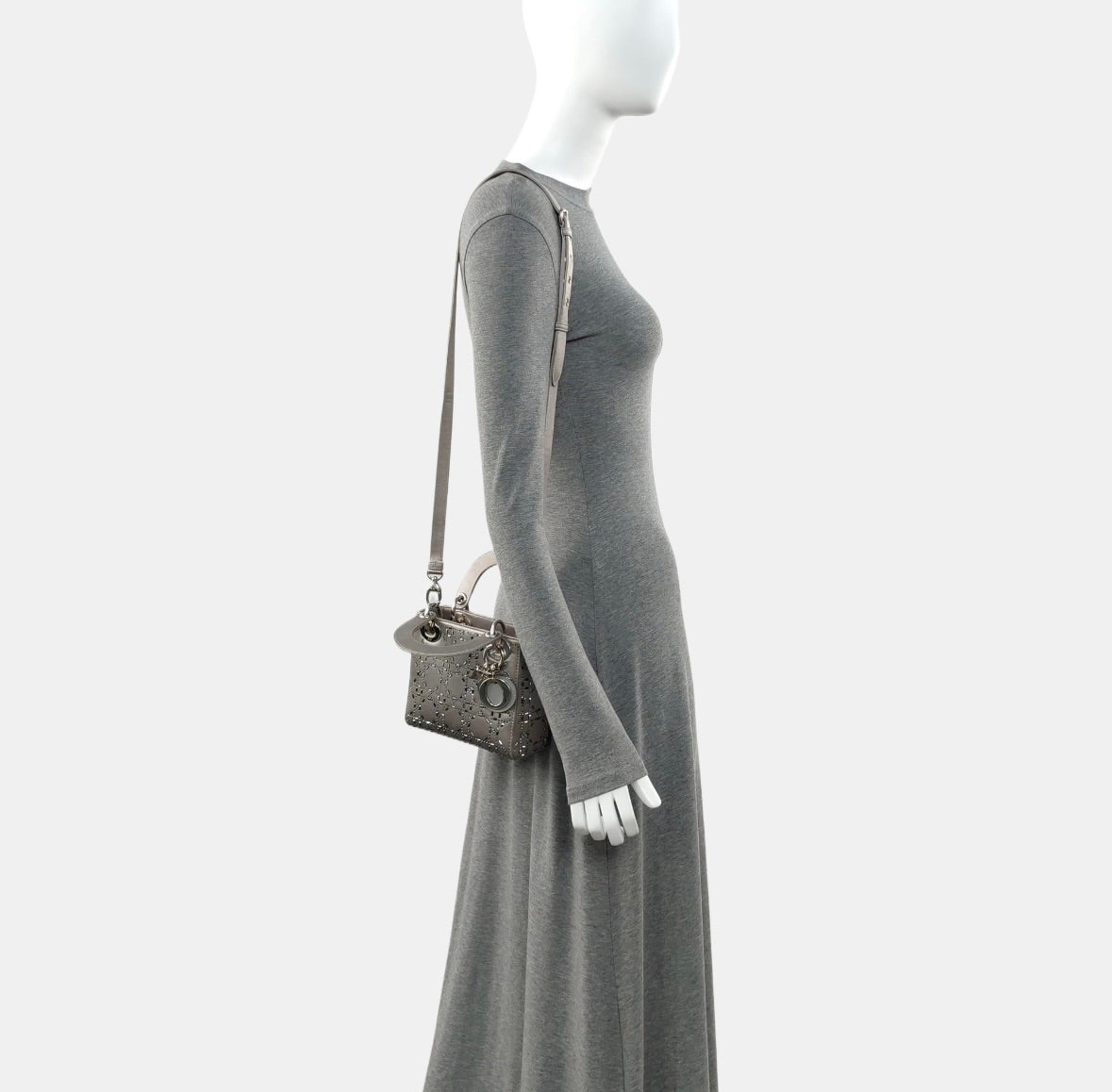 Dior - Lady Dior - Leather - Silver - (mini)