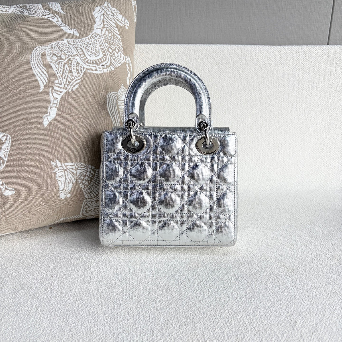 Dior - Lady Dior - Leather - Silver - (mini)