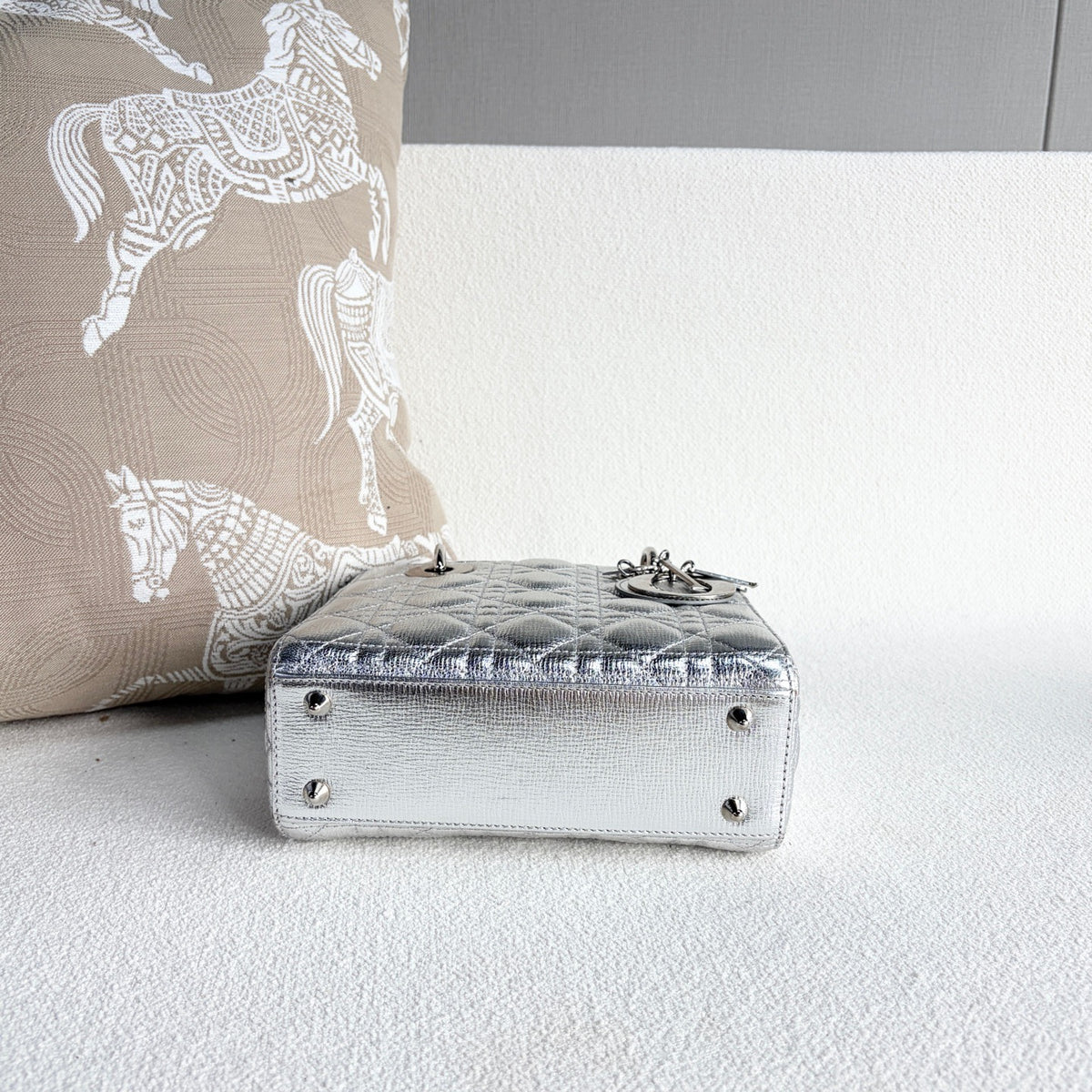 Dior - Lady Dior - Leather - Silver - (mini)