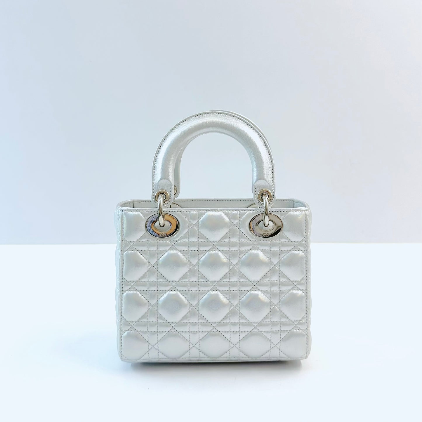 Dior - Lady Dior - Leather - Silver - (small)