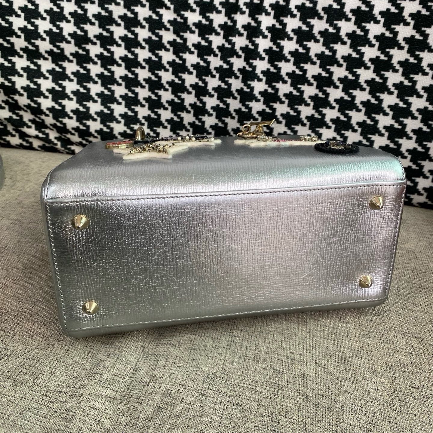 Dior - Lady Dior - Leather - Silver - (small)