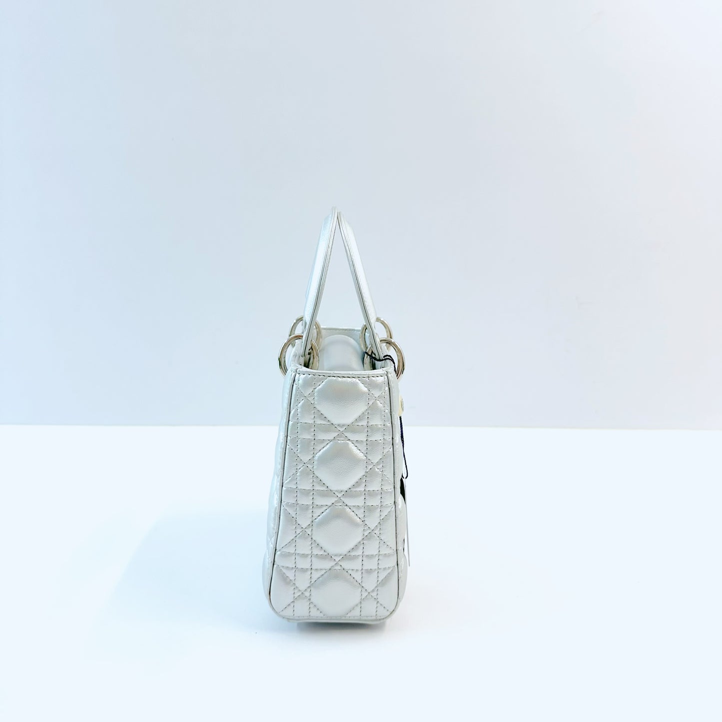 Dior - Lady Dior - Leather - Silver - (small)