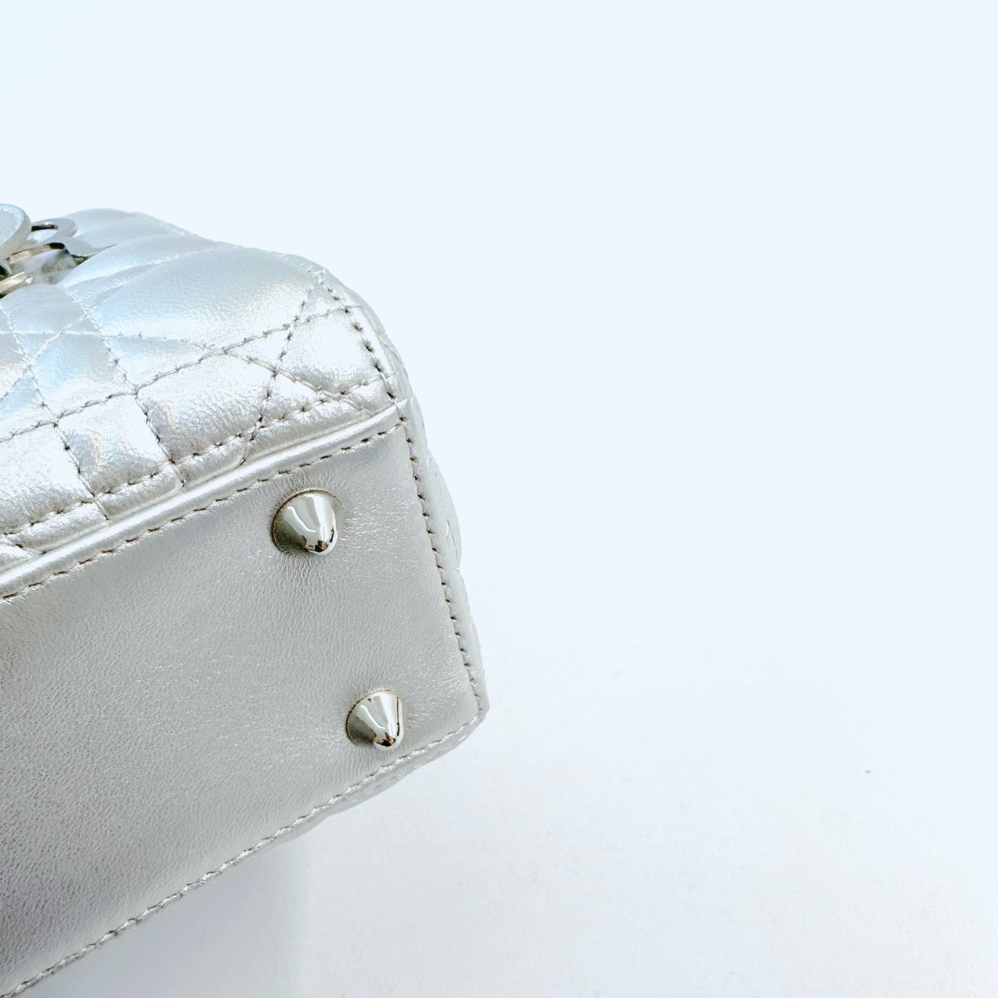 Dior - Lady Dior - Leather - Silver - (small)