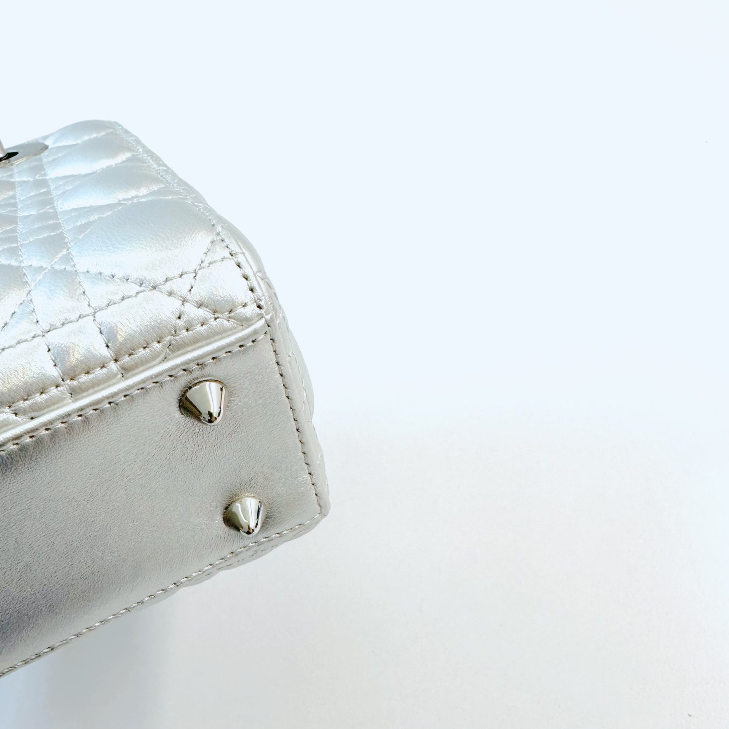 Dior - Lady Dior - Leather - Silver - (small)