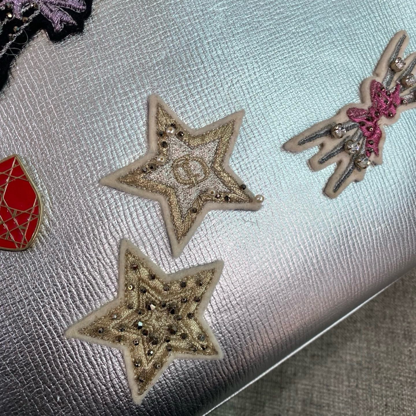 Dior - Lady Dior - Leather - Silver - (small)