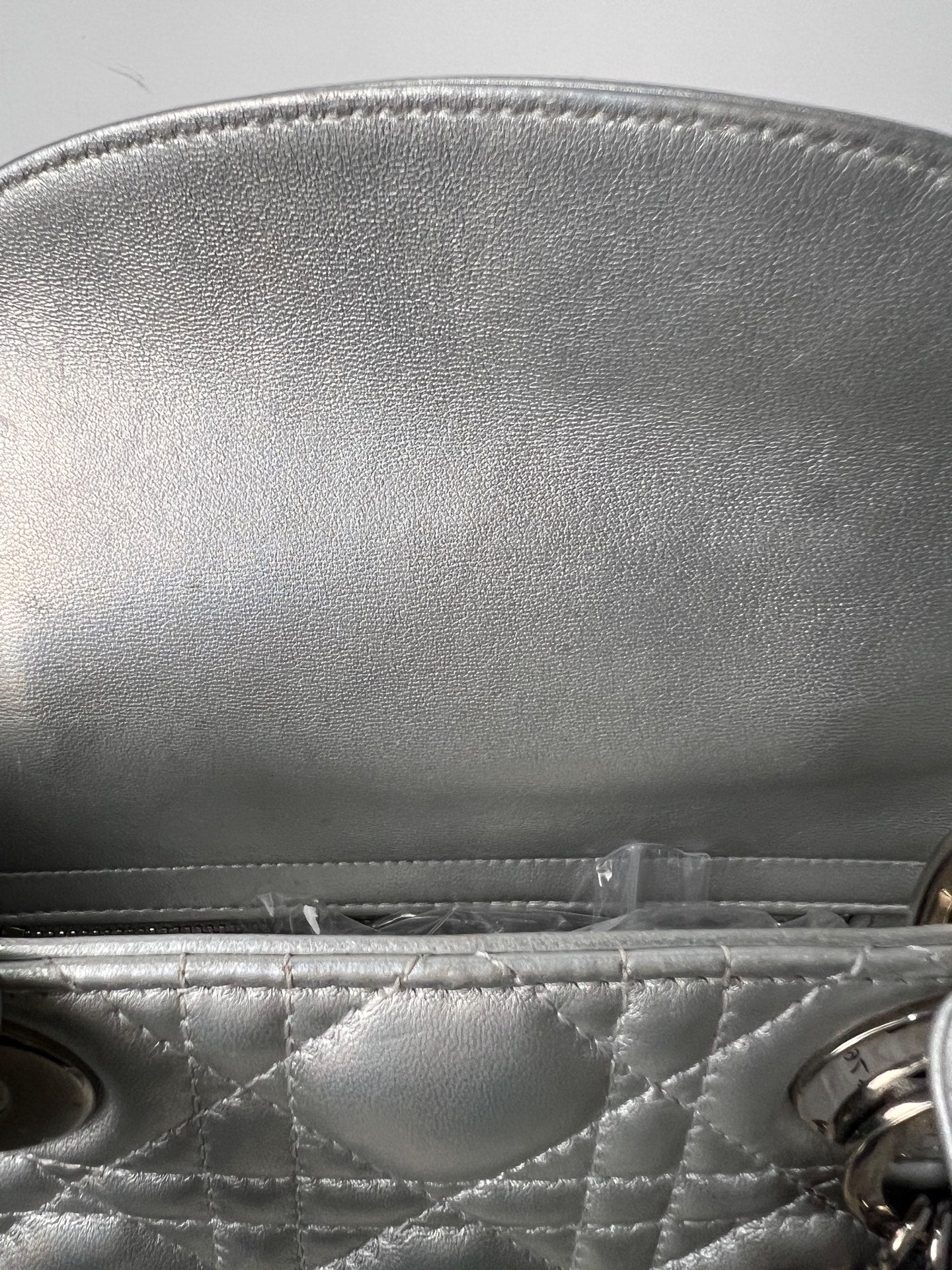 Dior - Lady Dior - Leather - Silver - (small)
