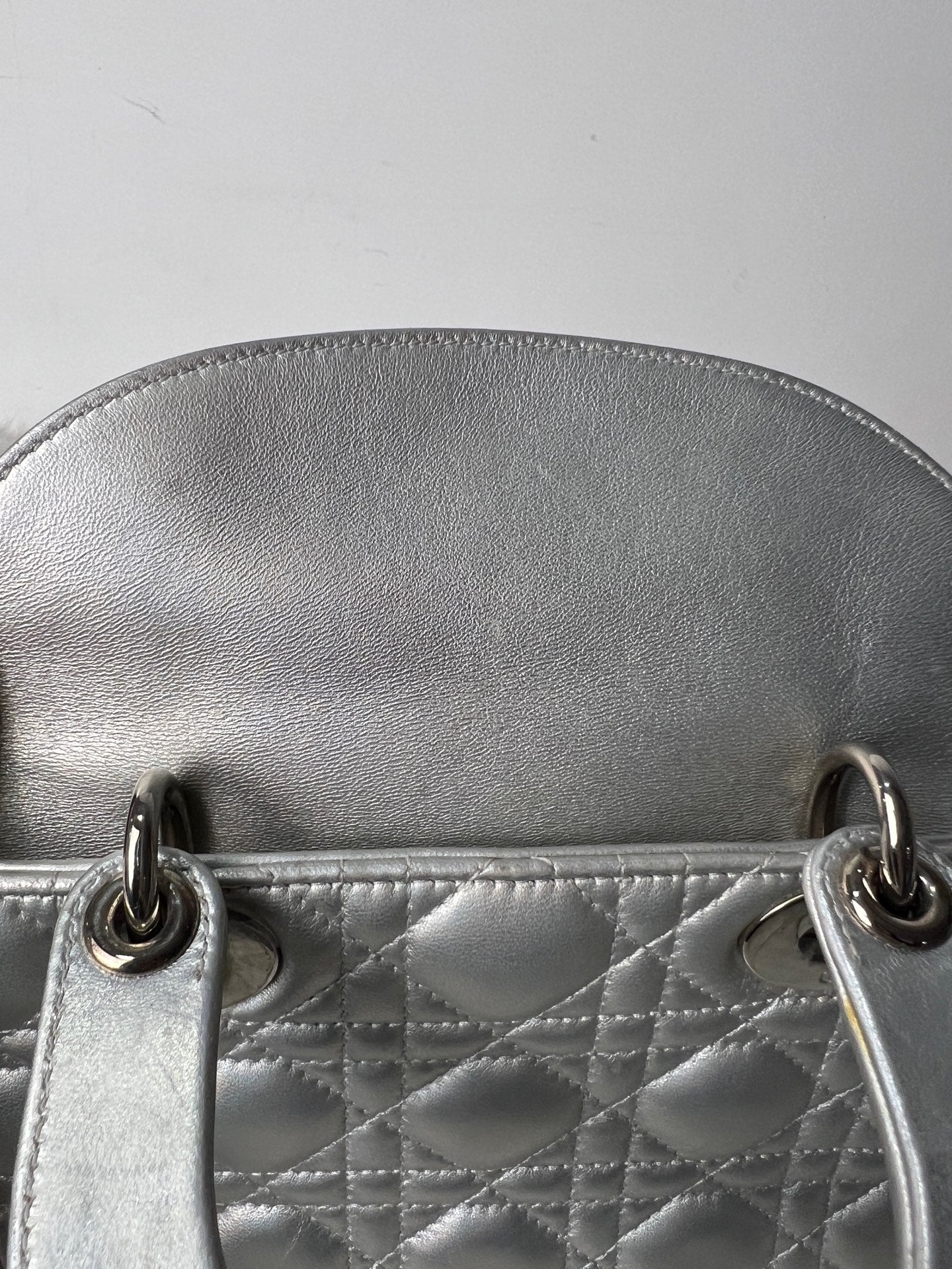 Dior - Lady Dior - Leather - Silver - (small)