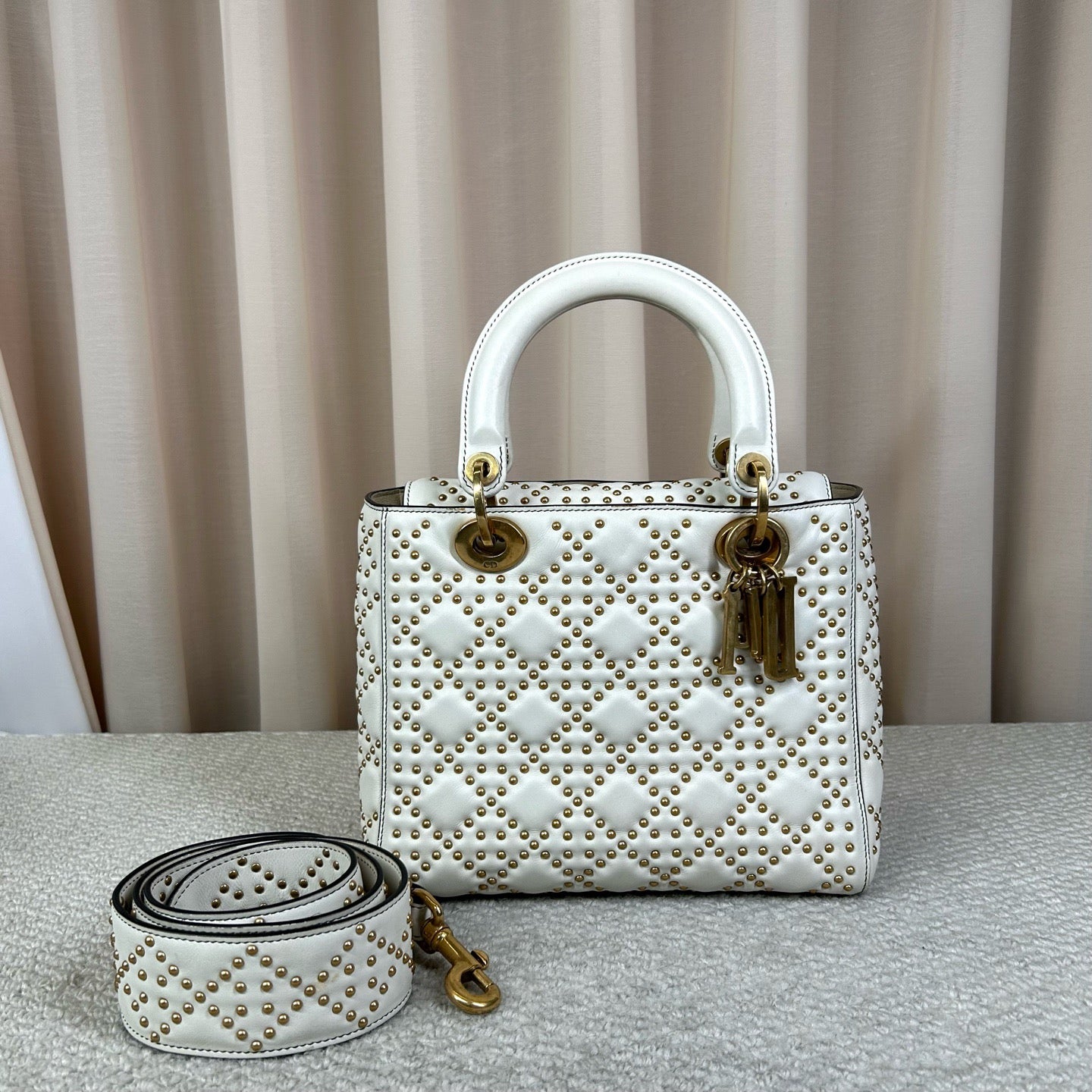 Dior - Lady Dior - Leather - White - (medium)