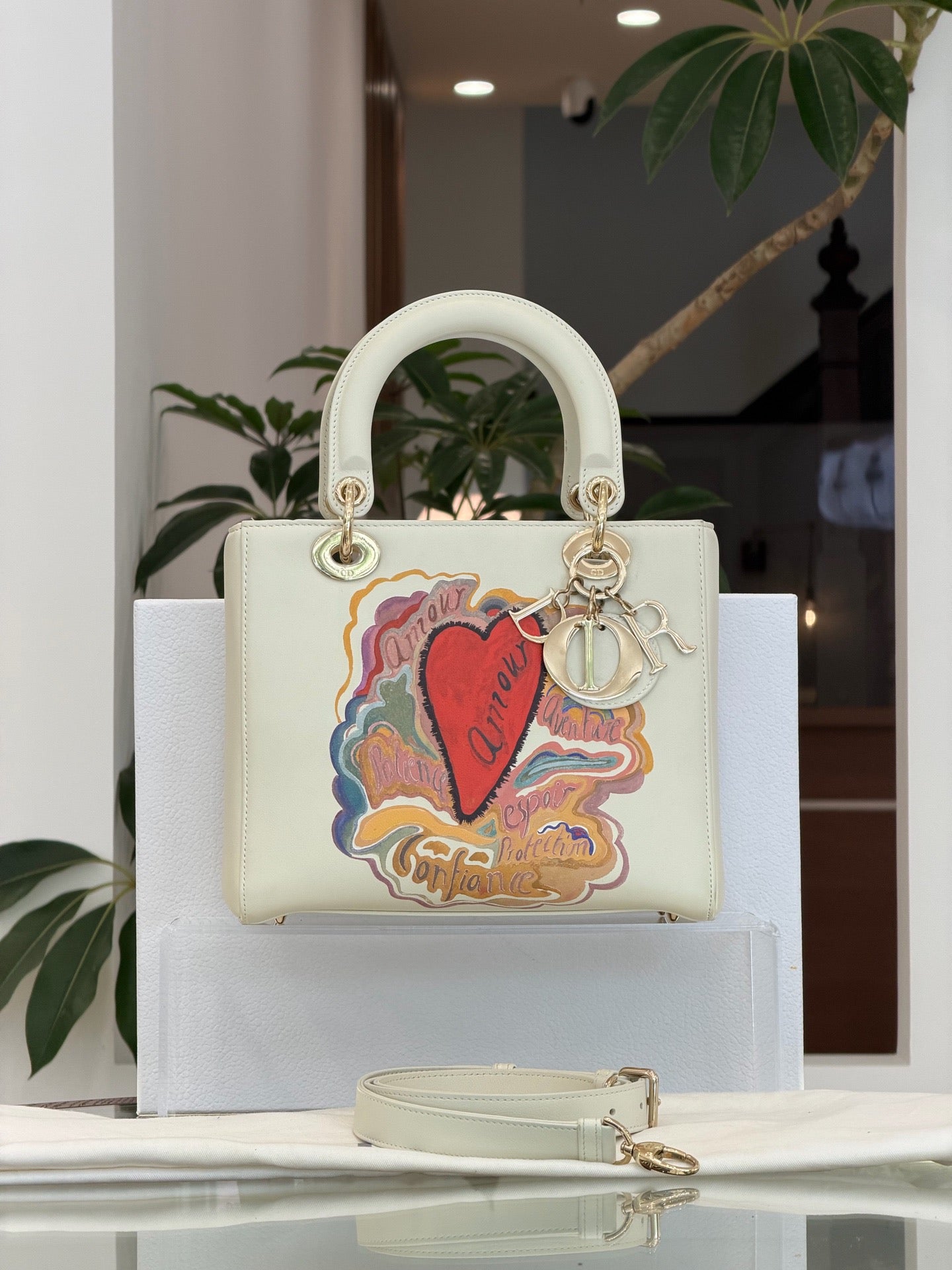 Dior - Lady Dior - Leather - White - (medium)