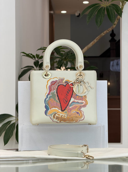 Dior - Lady Dior - Leather - White - (medium)