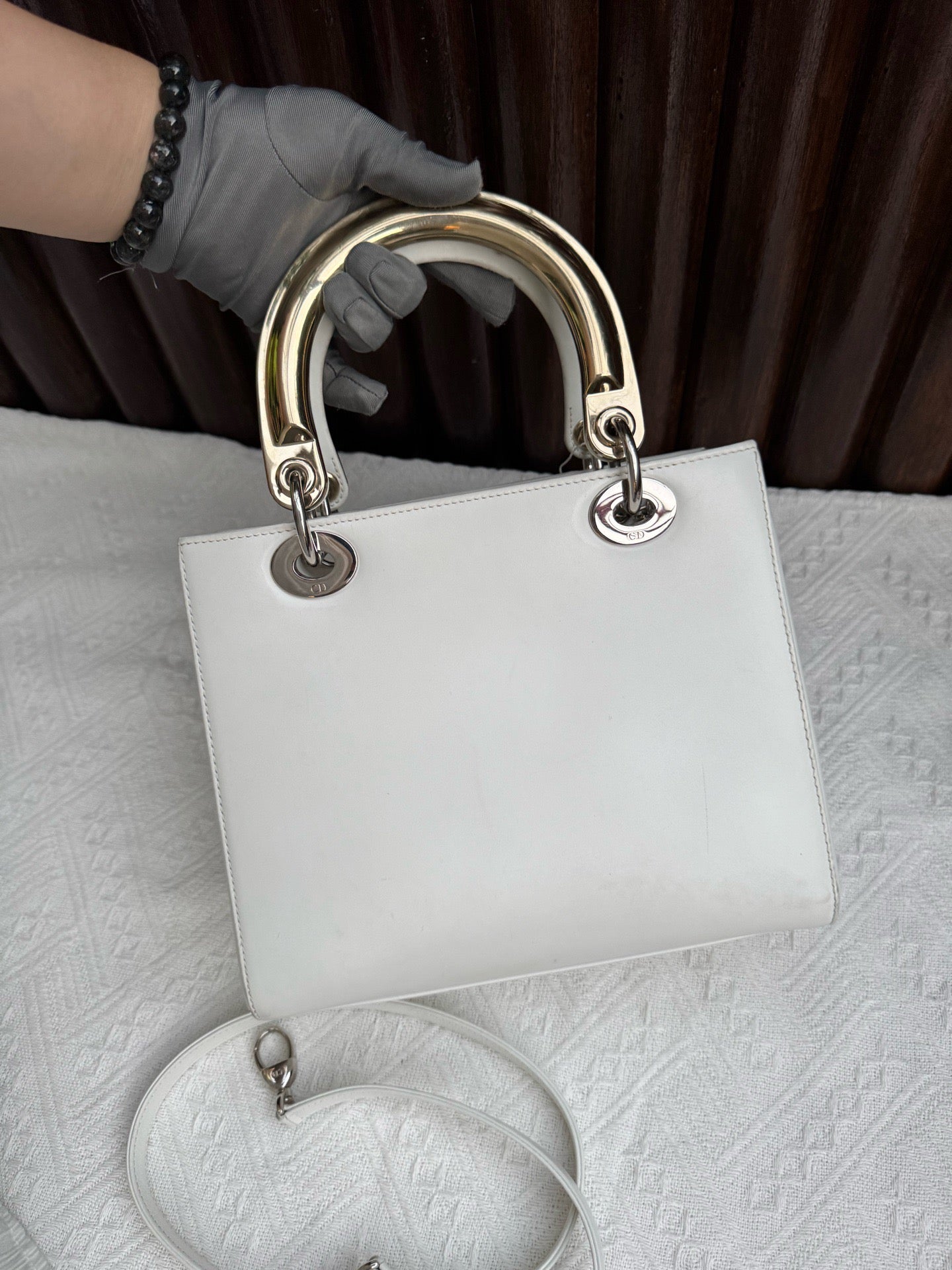 Dior - Lady Dior - Leather - White - (medium)