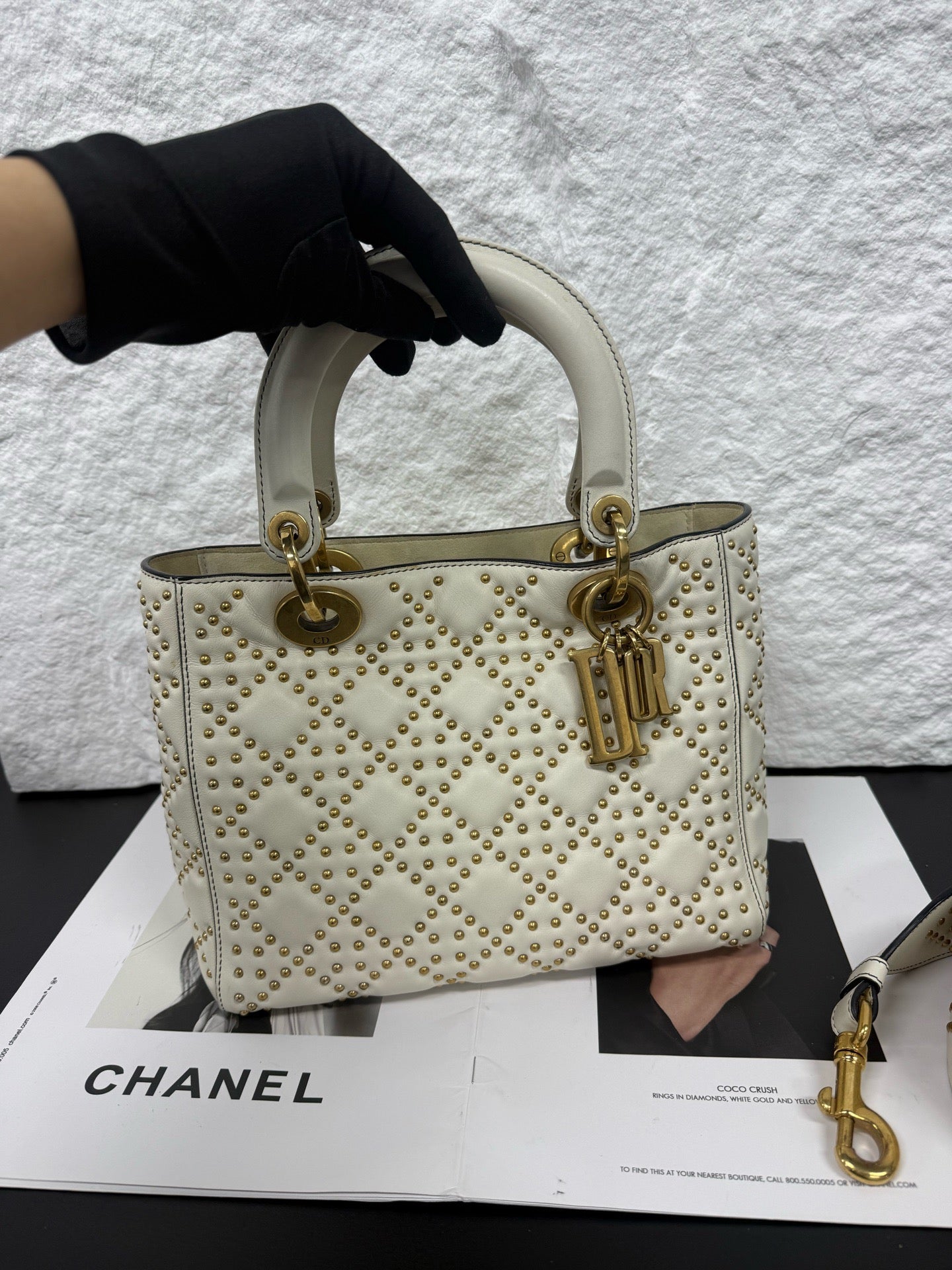 Dior - Lady Dior - Leather - White - (Medium)