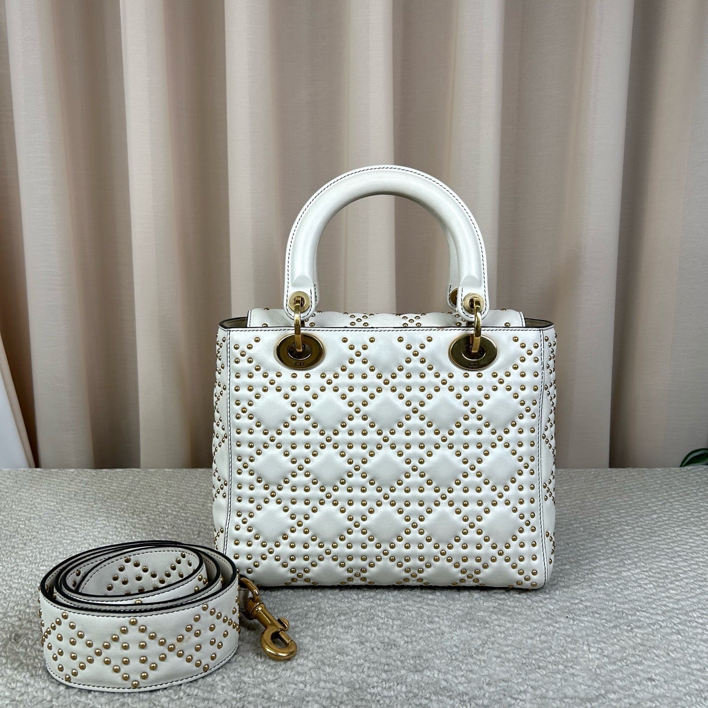 Dior - Lady Dior - Leather - White - (medium)