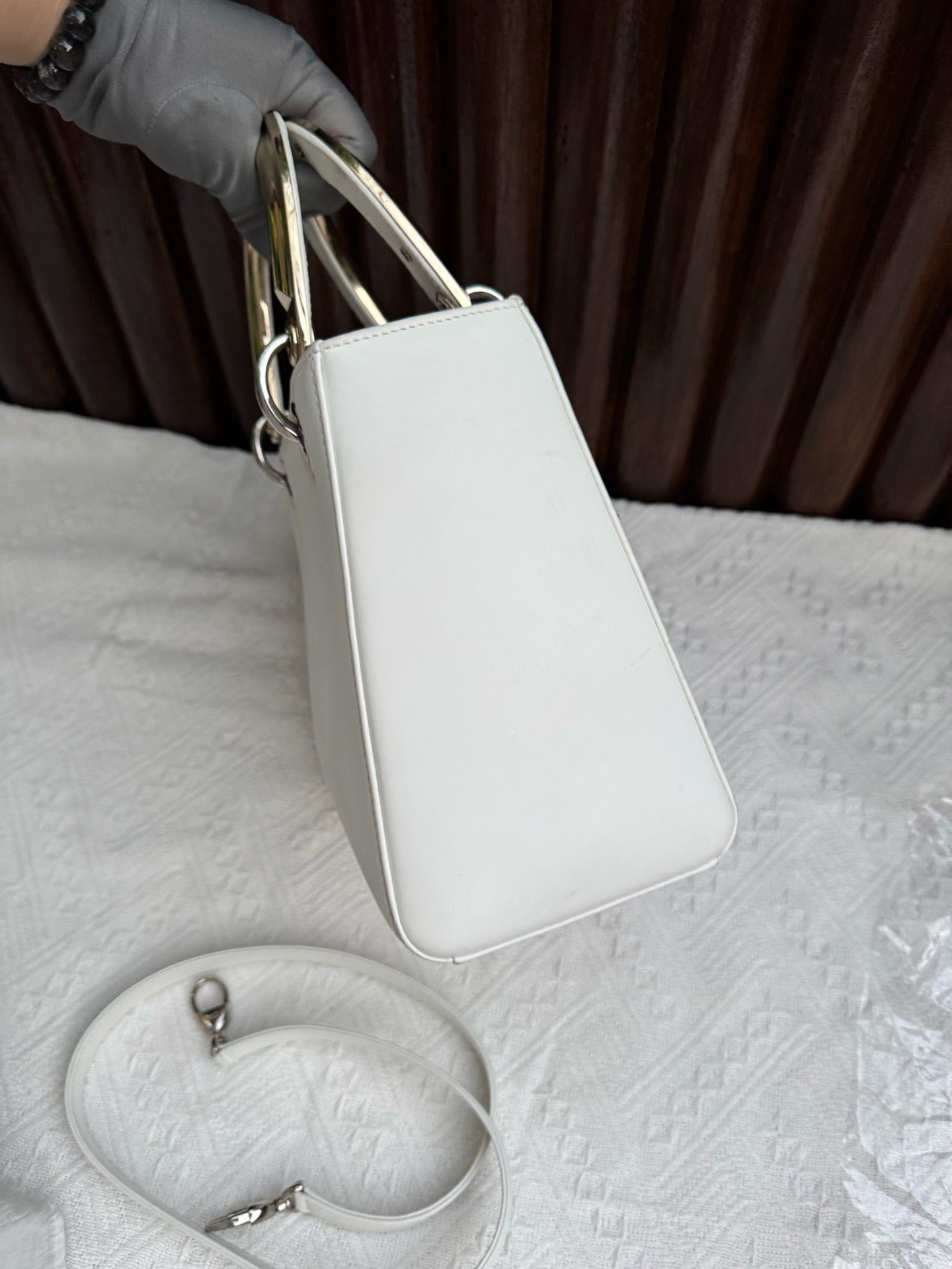 Dior - Lady Dior - Leather - White - (medium)