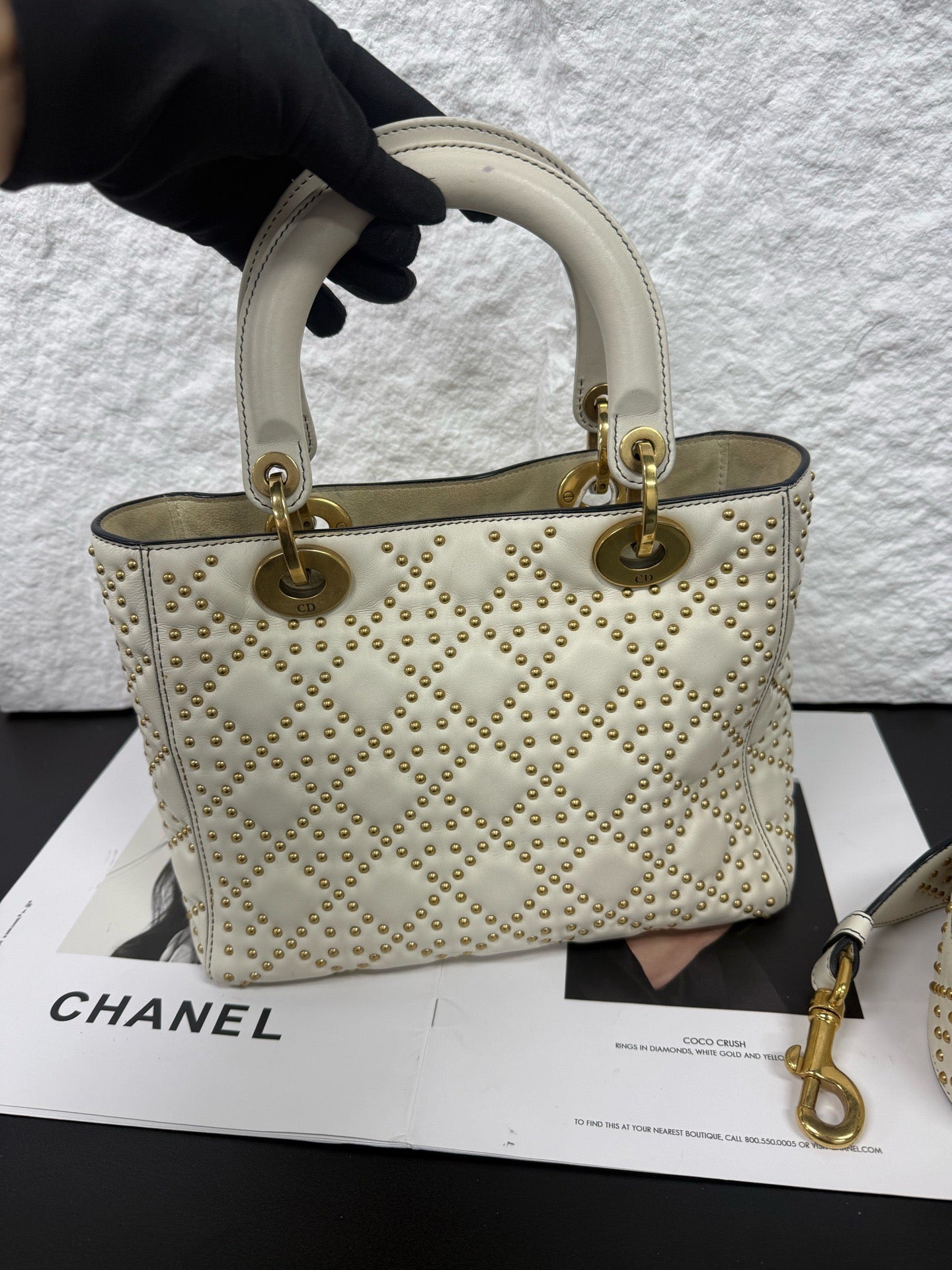 Dior - Lady Dior - Leather - White - (Medium)
