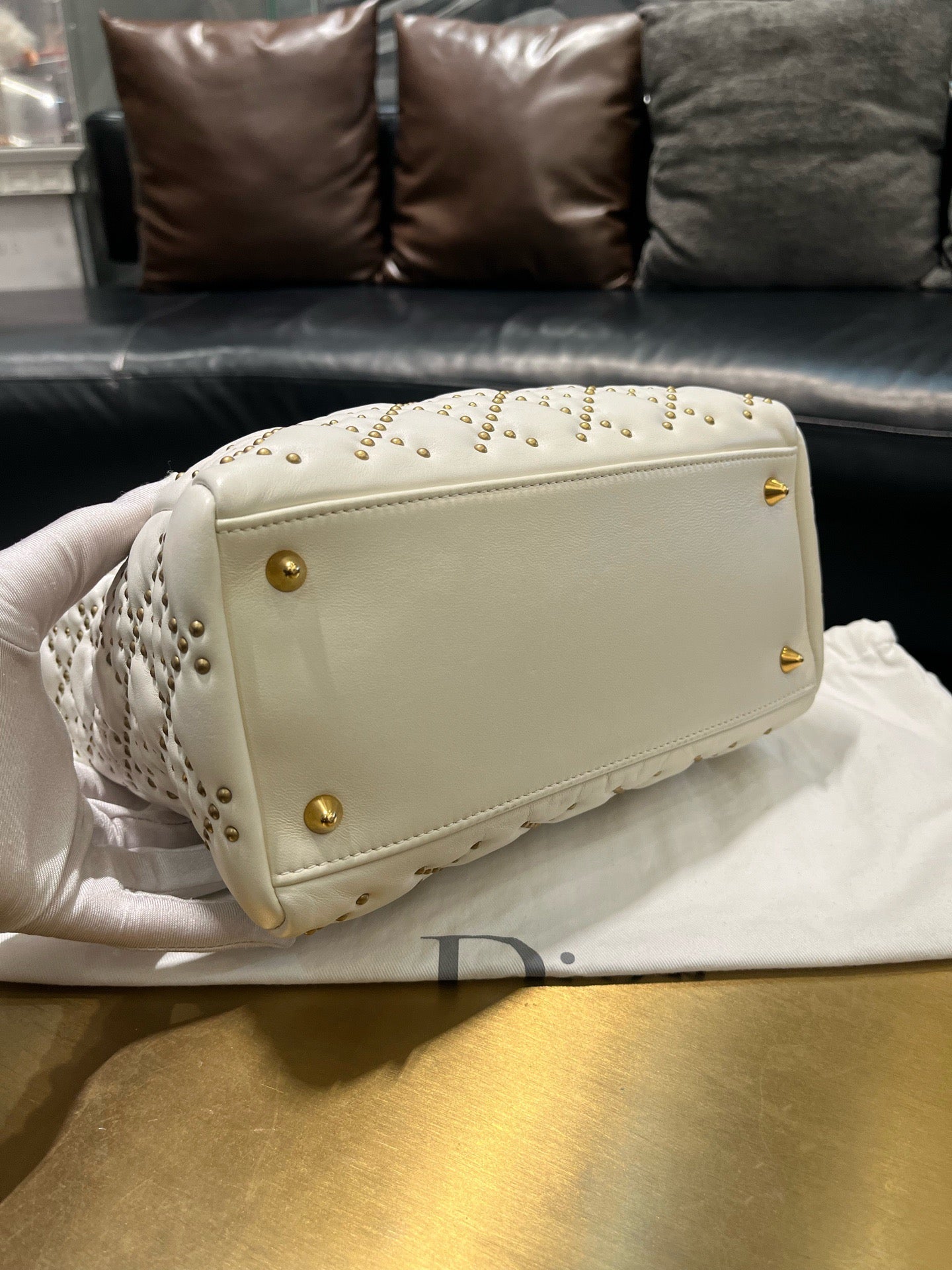 Dior - Lady Dior - Leather - White - (medium)
