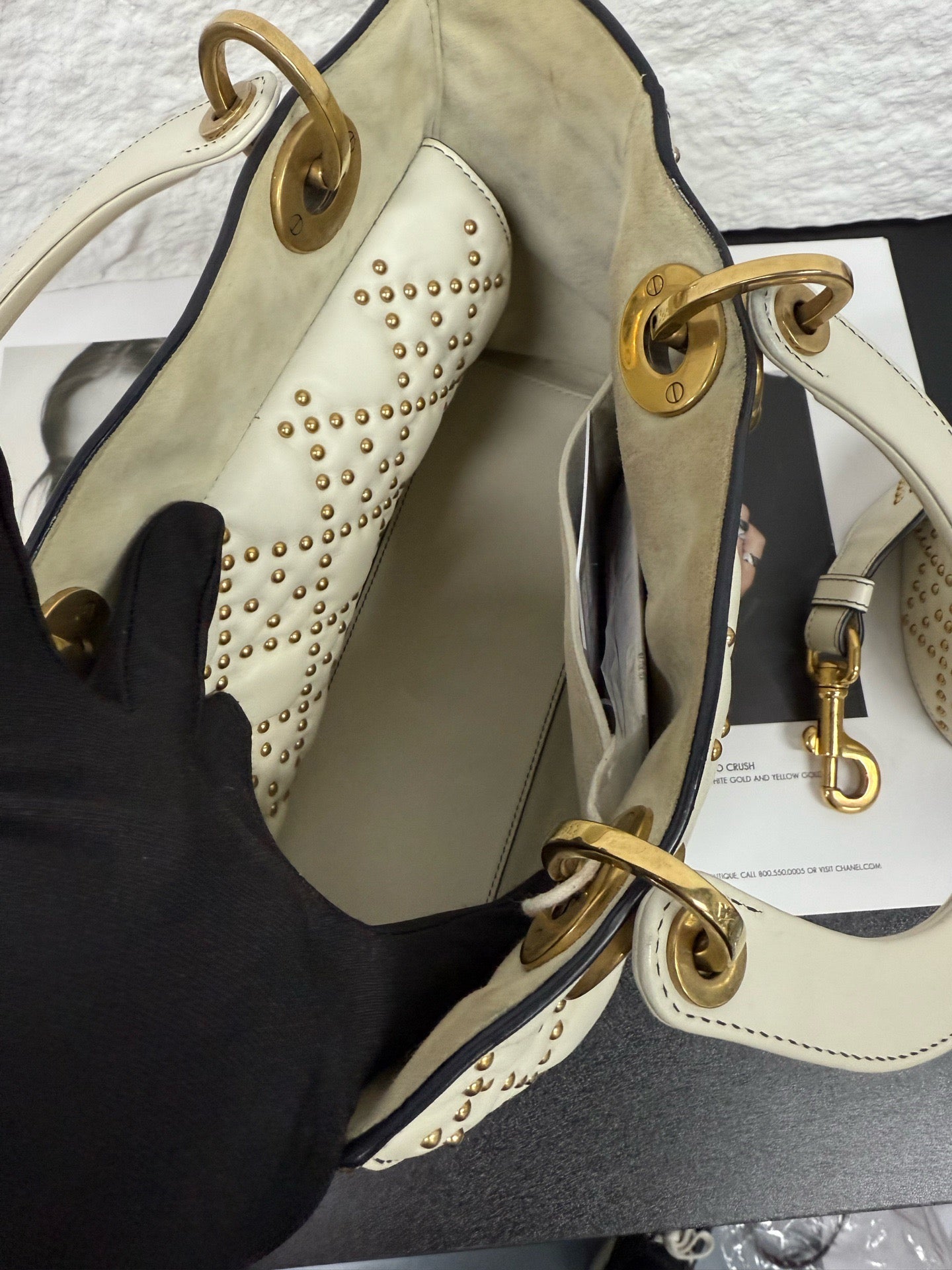 Dior - Lady Dior - Leather - White - (Medium)