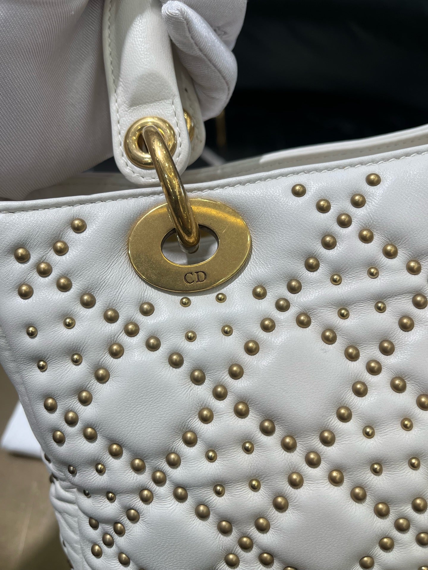 Dior - Lady Dior - Leather - White - (medium)