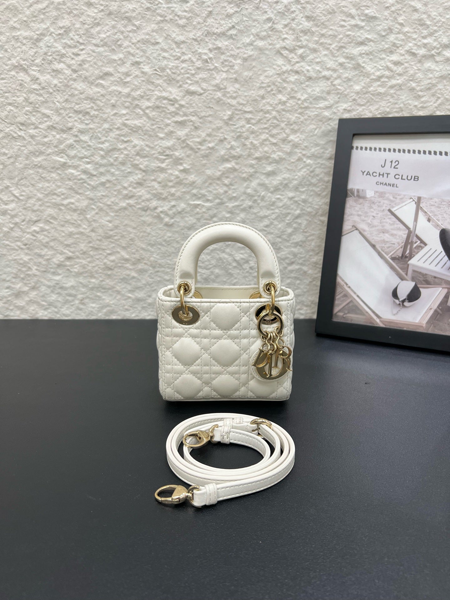 Dior - Lady Dior - Leather - White - (mini)
