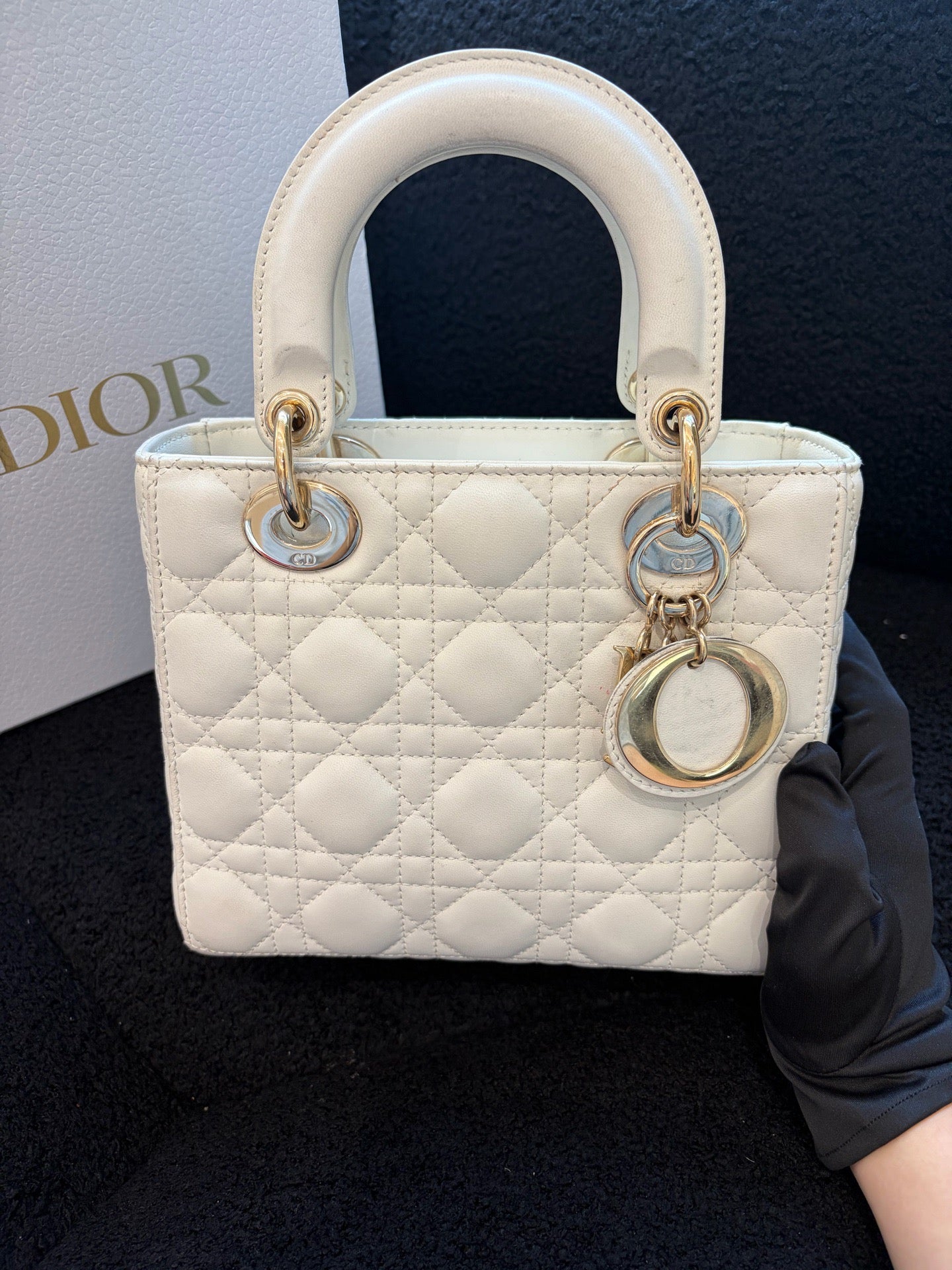 Dior - Lady Dior - Leather - White - (mini)
