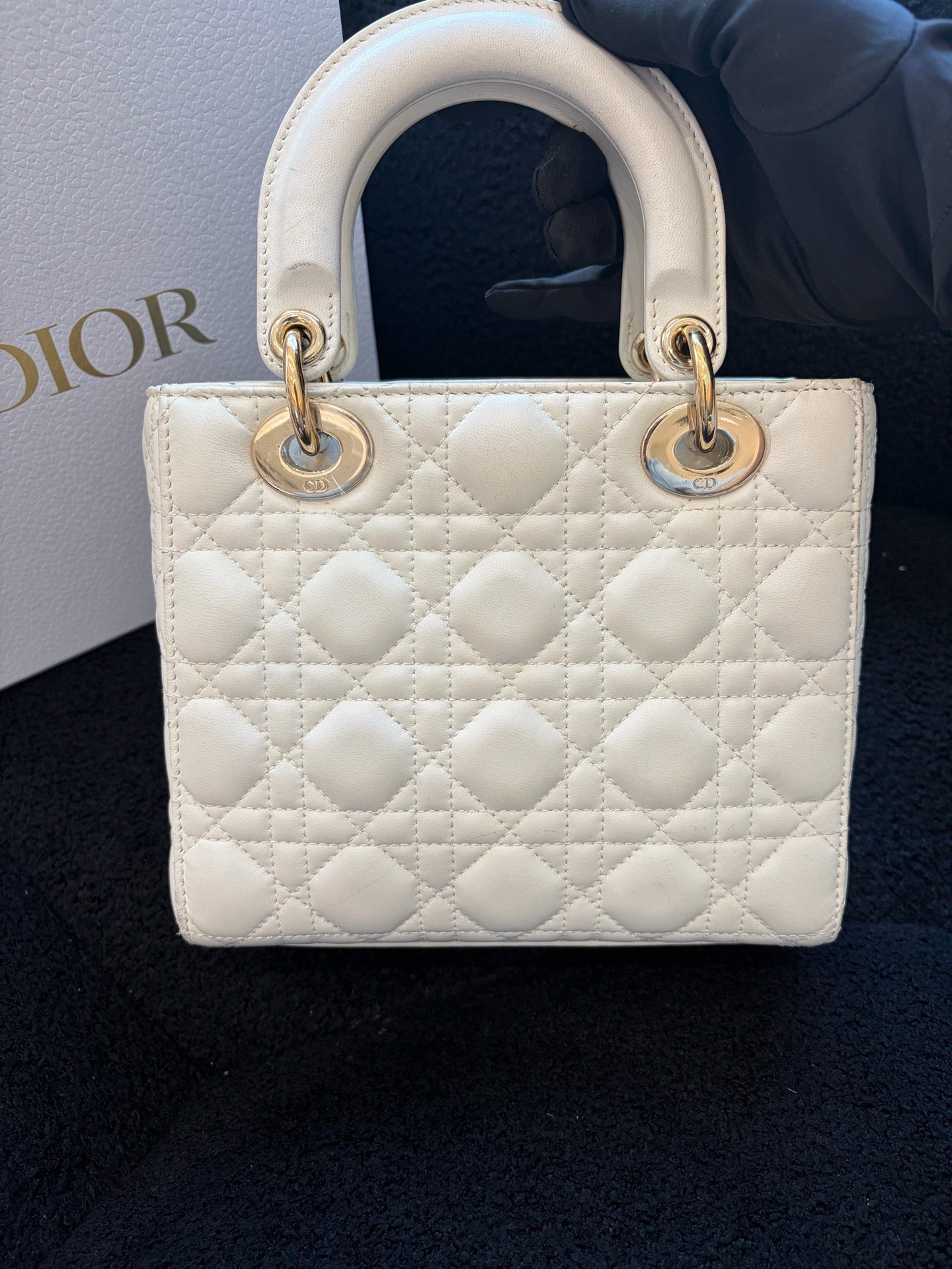 Dior - Lady Dior - Leather - White - (mini)