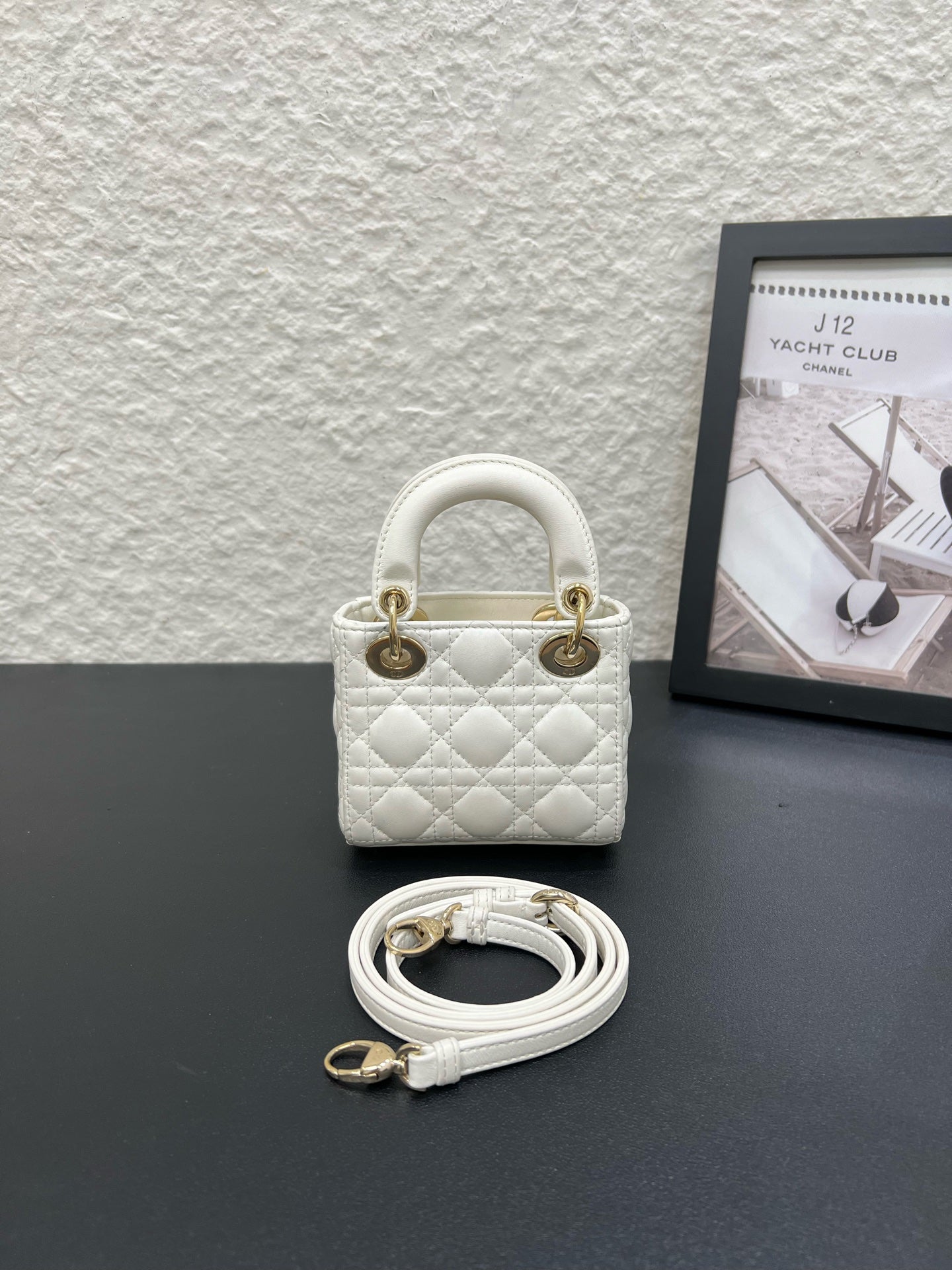 Dior - Lady Dior - Leather - White - (mini)