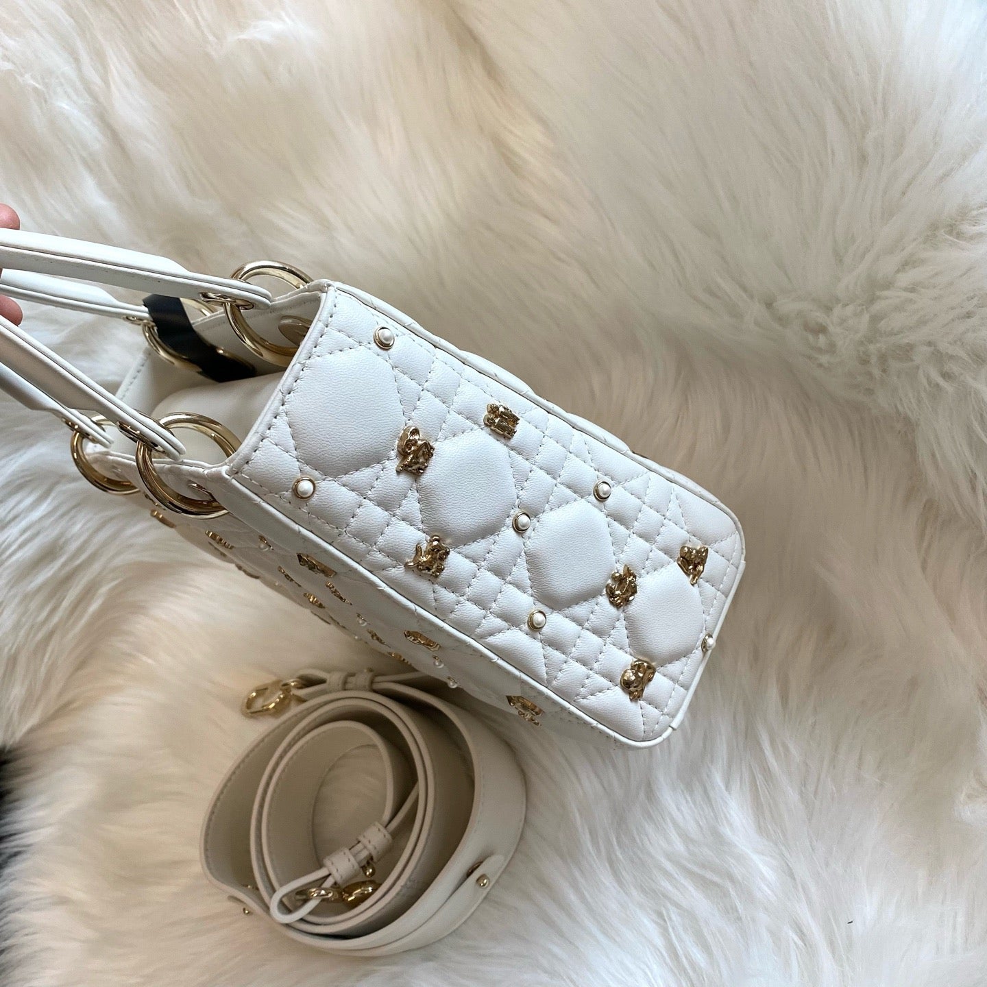 Dior - Lady Dior - Leather - White - (mini)